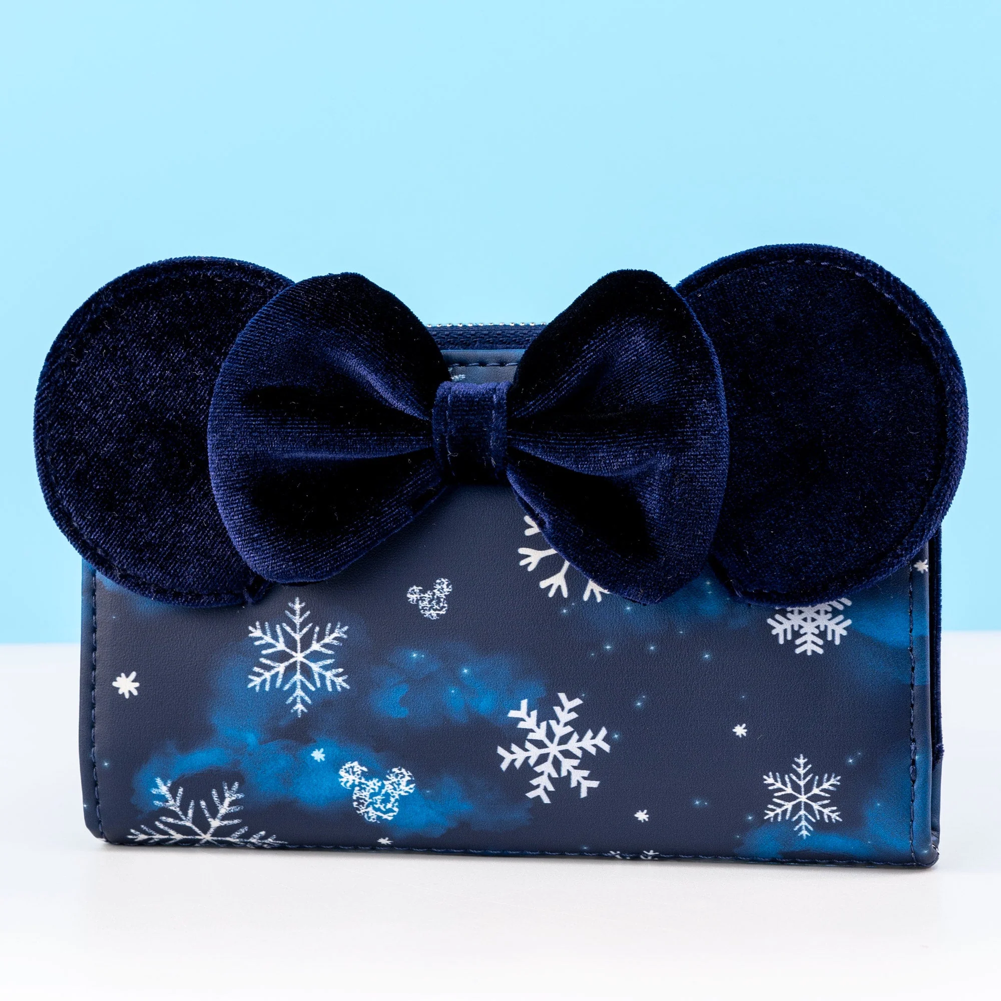 Loungefly x Disney Minnie Mouse Velvet Snowflakes AOP Wallet