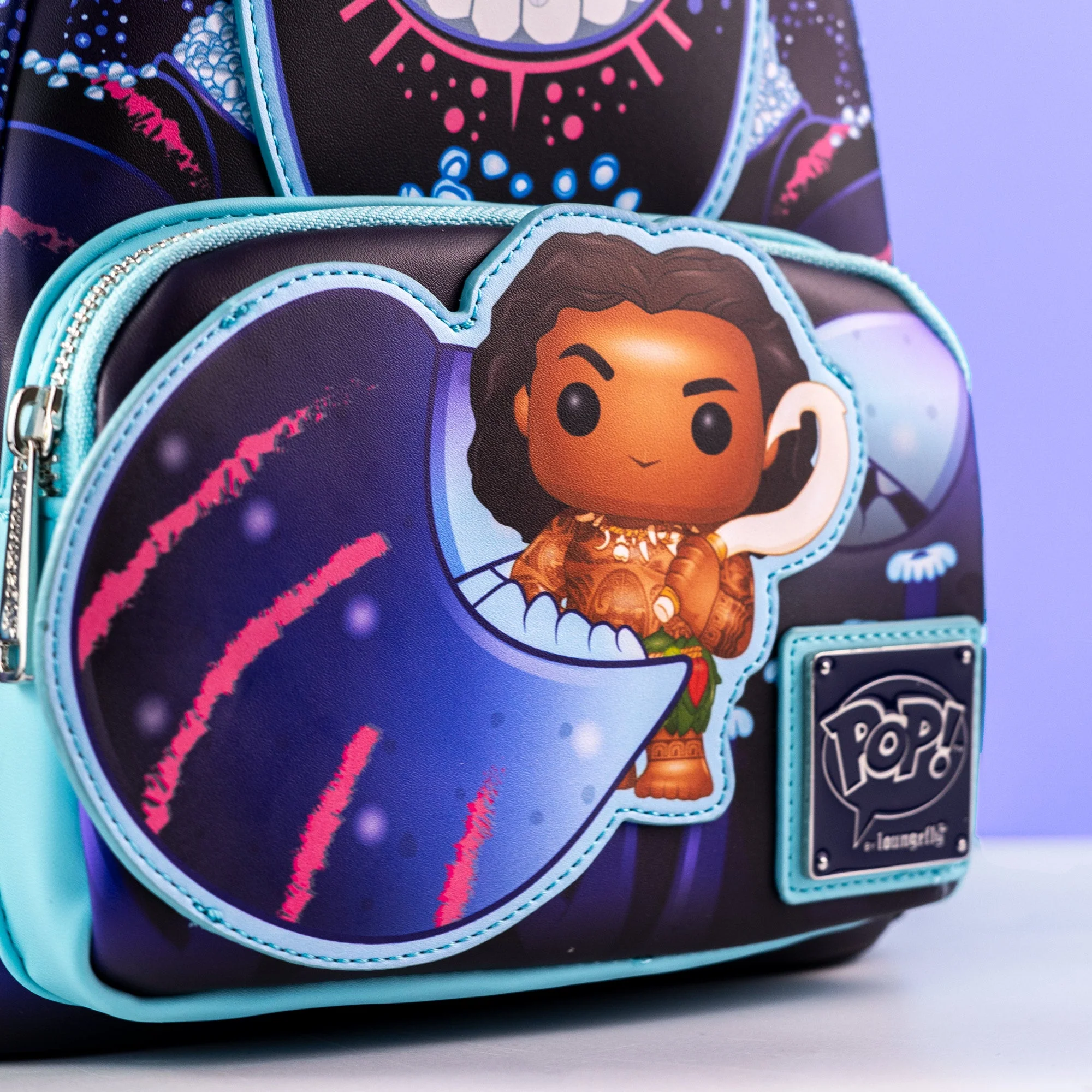 Loungefly x Disney Moana Tamatoa Vs Maui Mini Backpack - Image 3