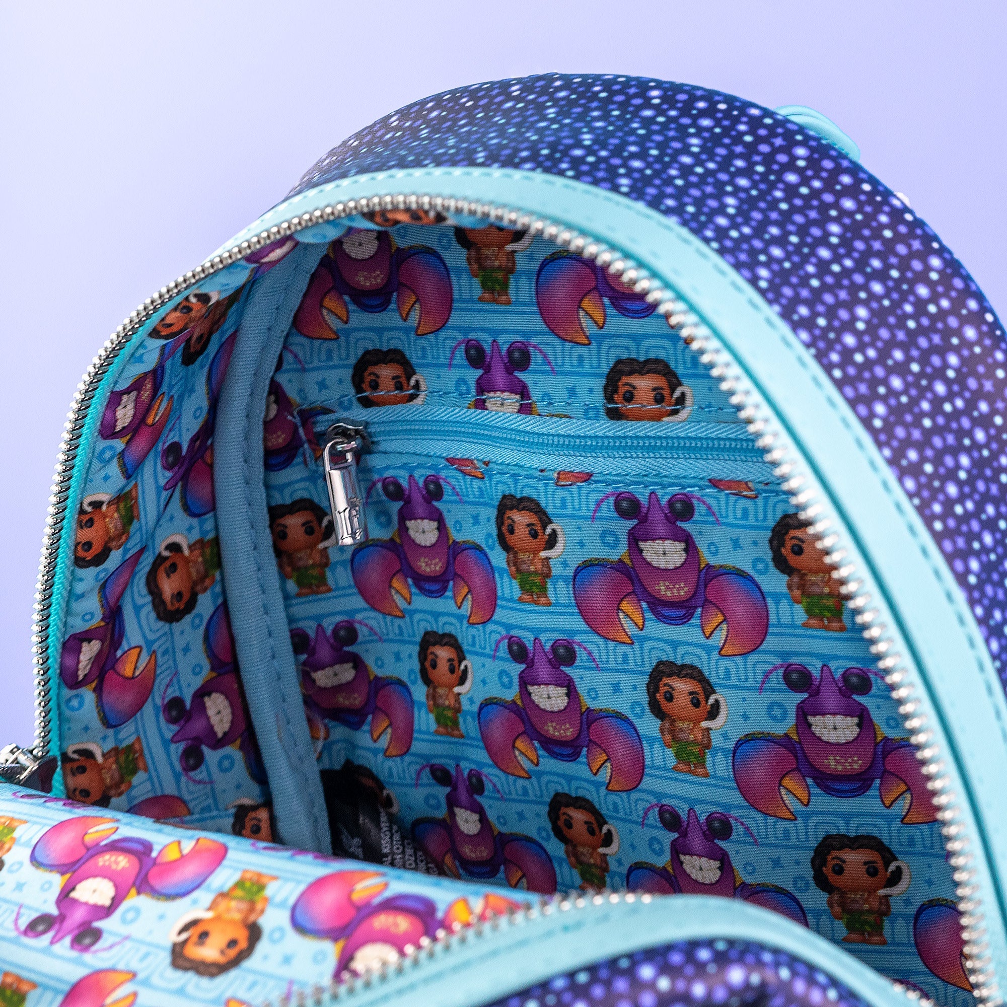 Loungefly x Disney Moana Tamatoa Vs Maui Mini Backpack - Image 6