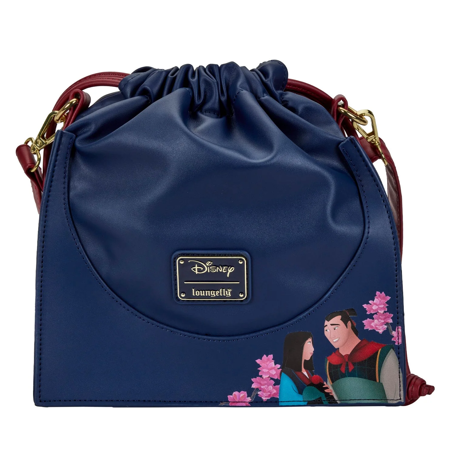 Loungefly x Disney Mulan Castle Cinch Sack Crossbody Bag - Image 5