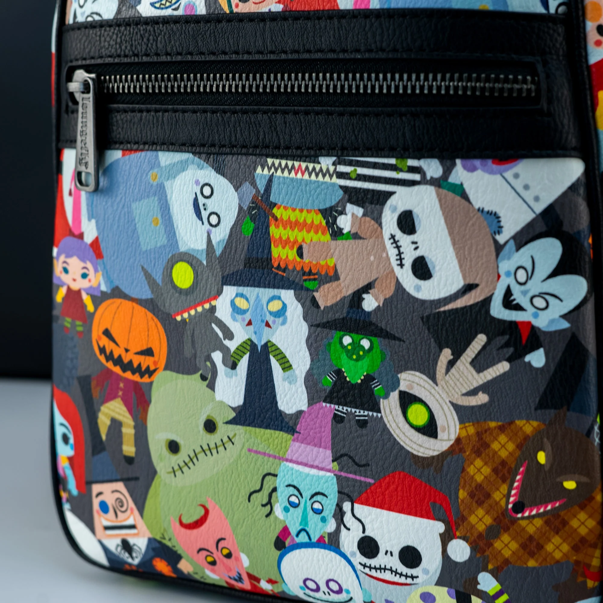 Loungefly x Disney Nightmare Before Christmas Chibi All Over Print Mini Backpack - Image 5