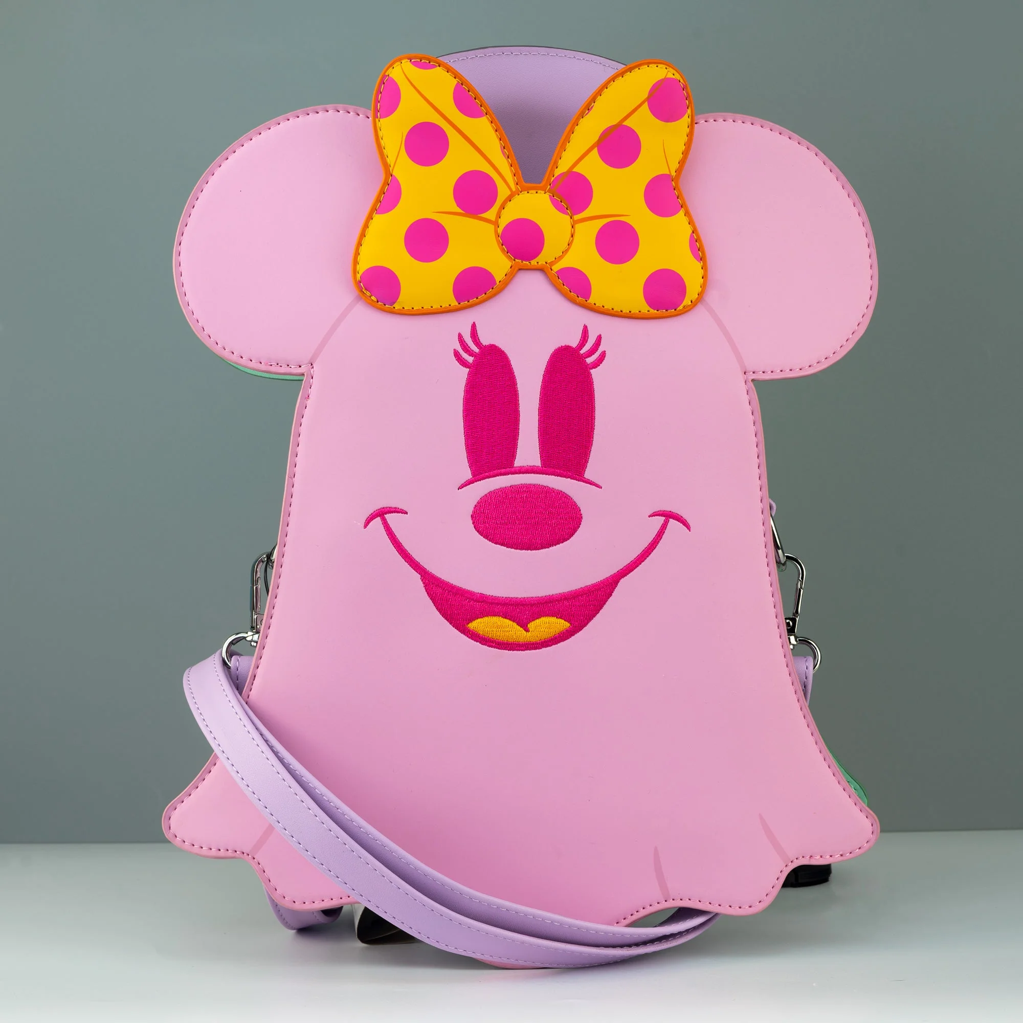Loungefly x Disney Pastel Ghost Minnie and Mickey Glow in the Dark Double Sided Crossbody - Image 2