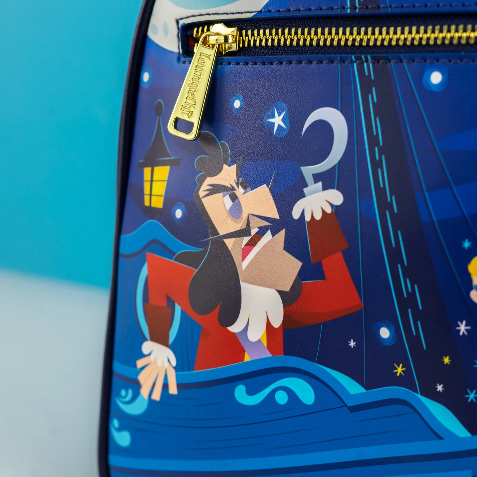 Loungefly x Disney Peter Pan, Captain Hook and Tinkerbell Moon Scene Mini Backpack - Image 6