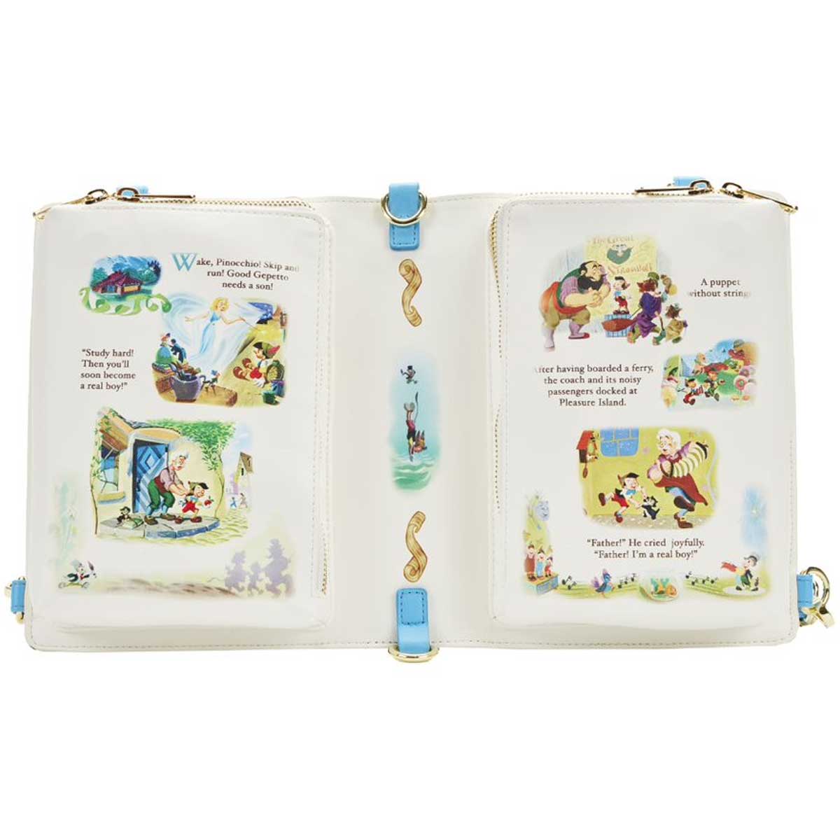 Loungefly x Disney Pinocchio Book Convertible Crossbody Bag - Image 7