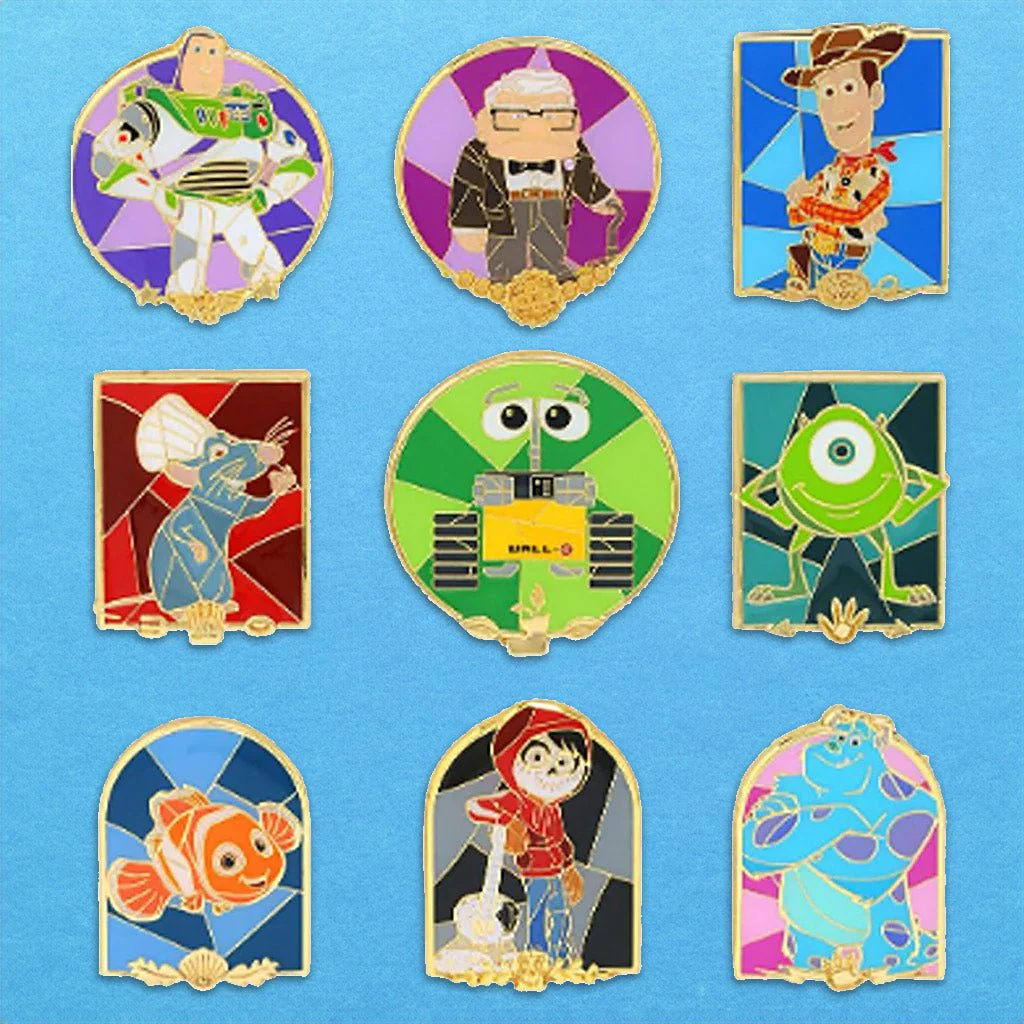 Loungefly x Disney Pixar Character Stained Glass Blind Box Mystery Pin - Image 2