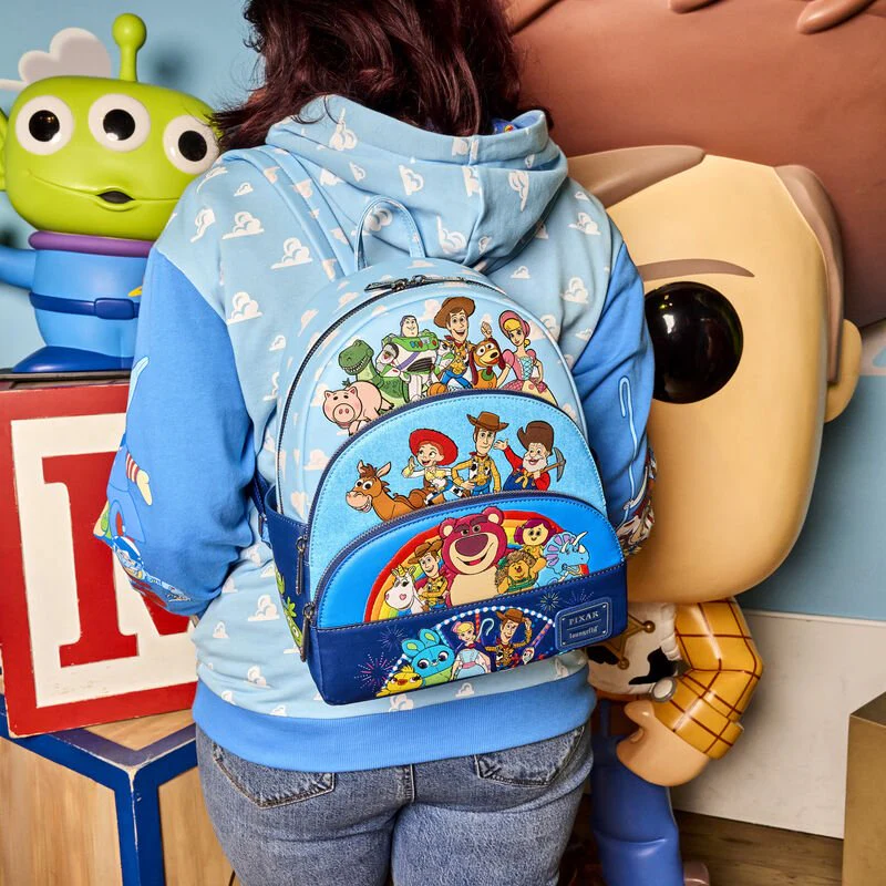 Loungefly x Disney Pixar Toy Story Movie Collab Triple Pocket Mini Backpack - Image 2