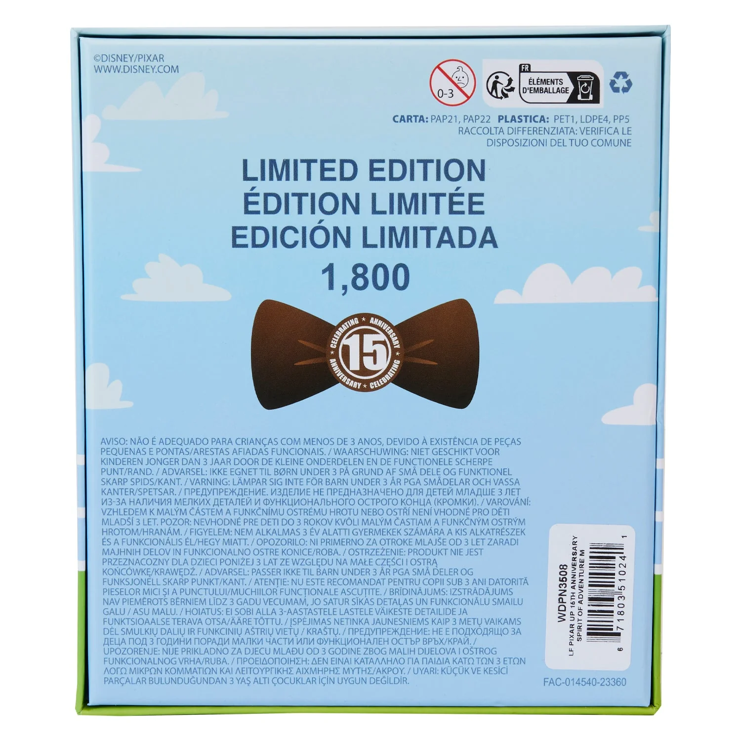 Loungefly x Disney Pixar Up 15th Anniversary Spirit of Adventure 3 Inch Pin - Image 3
