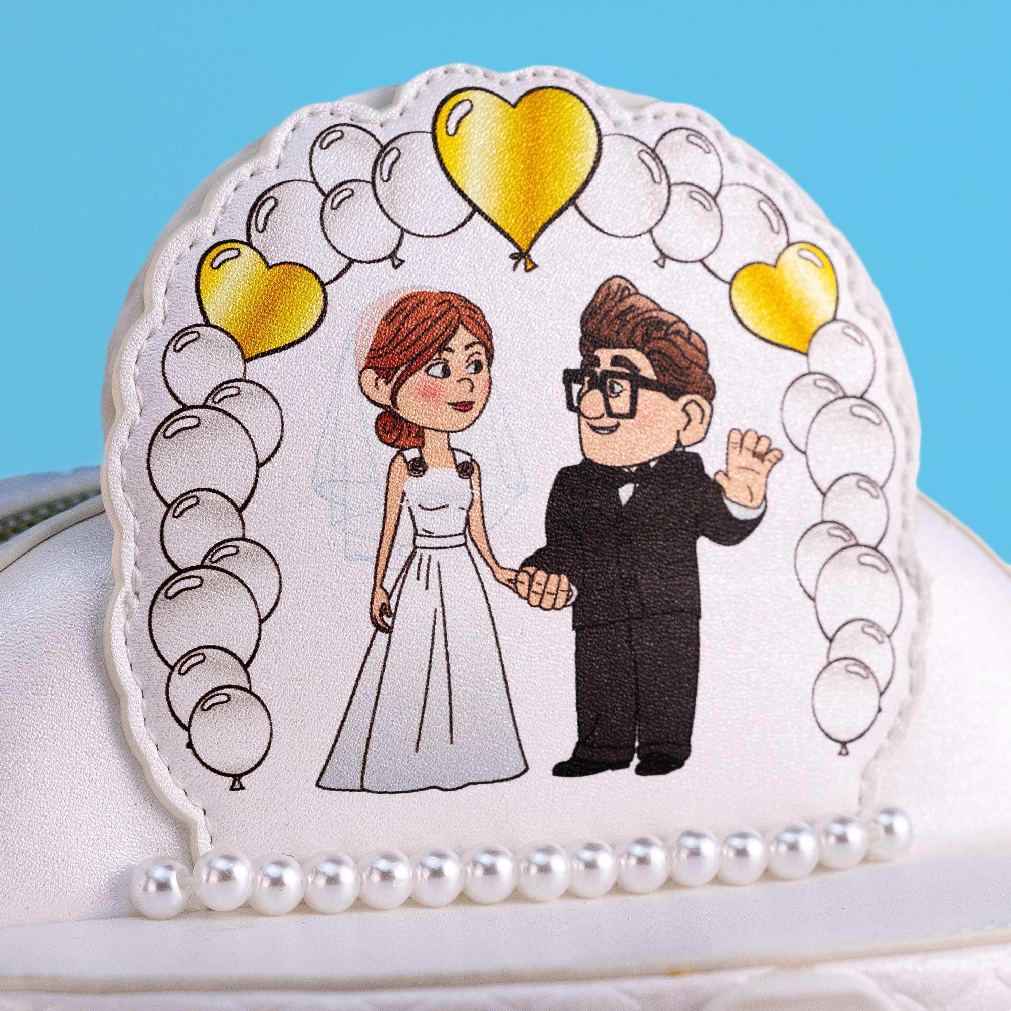 Loungefly x Disney Pixar Up Carl and Ellie Figural Wedding Cake Mini Backpack - Image 2