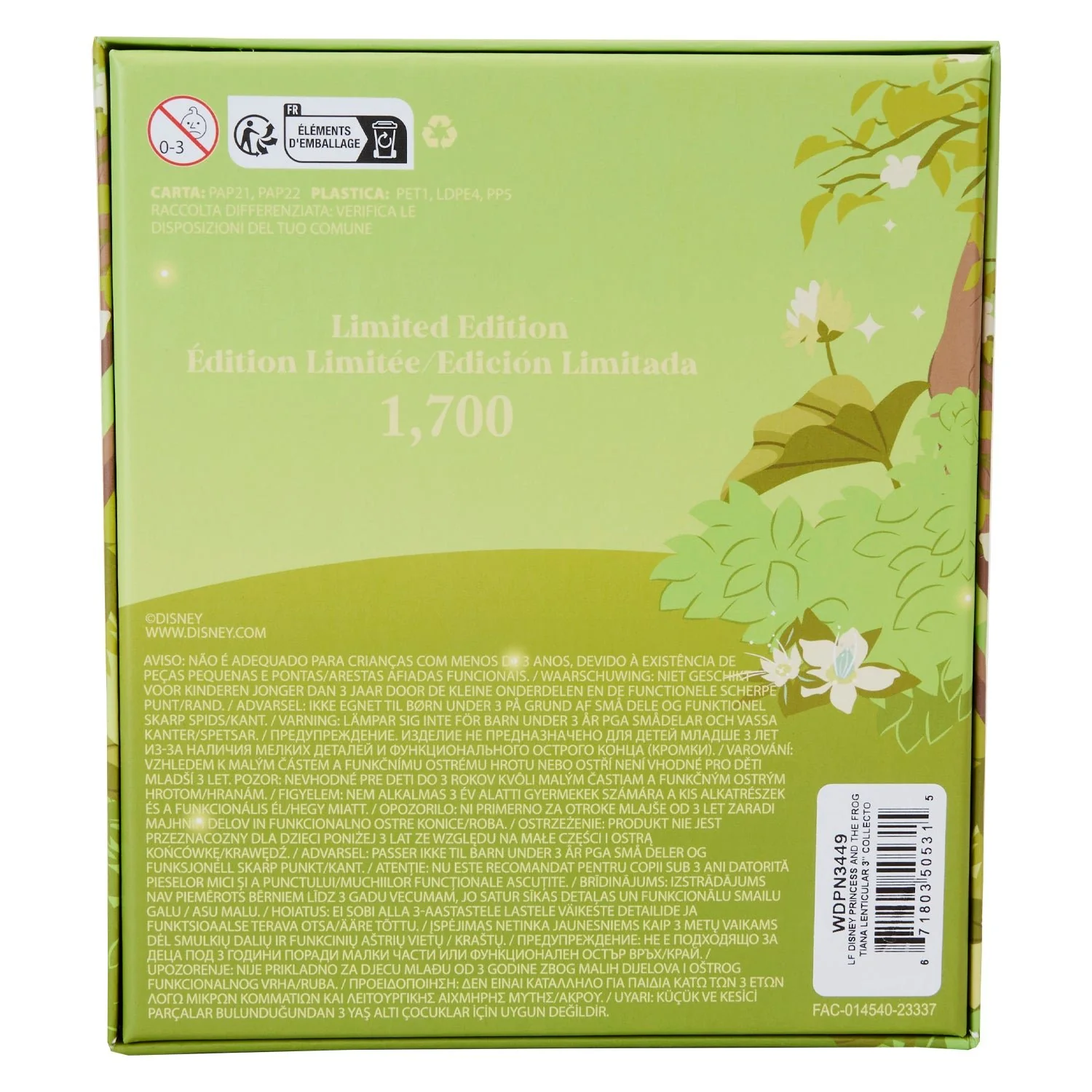 Loungefly x Disney Princess and The Frog Princess Tiana Lenticular 3-Inch Pin - Image 3