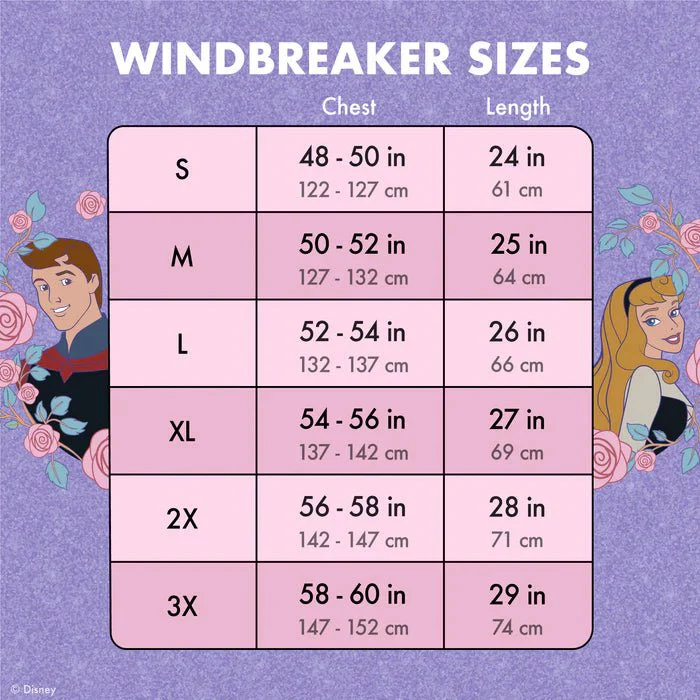 Loungefly x Disney Princess Aurora & Prince Phillip Unisex Windbreaker - Image 6