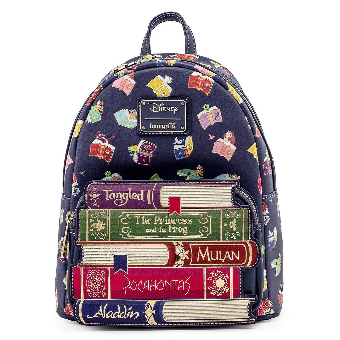 Loungefly x Disney Princess Books All Over Print Mini Backpack - Image 3