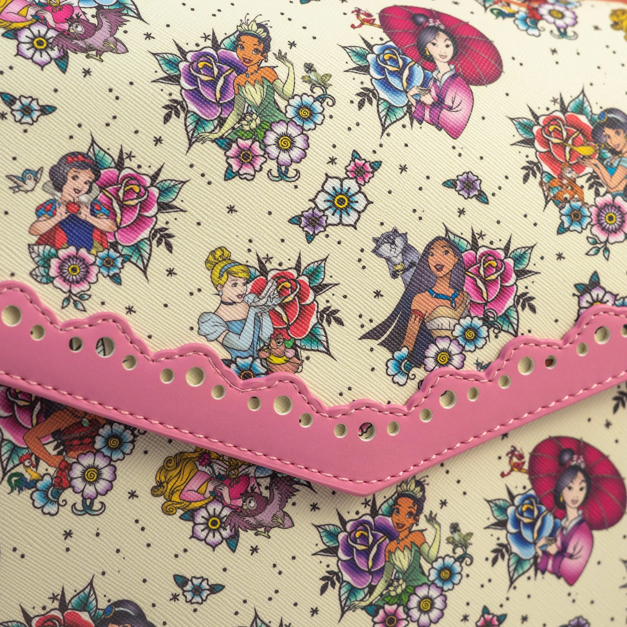 Loungefly x Disney Princess Tattoo All Over Print Crossbody Bag - Image 4