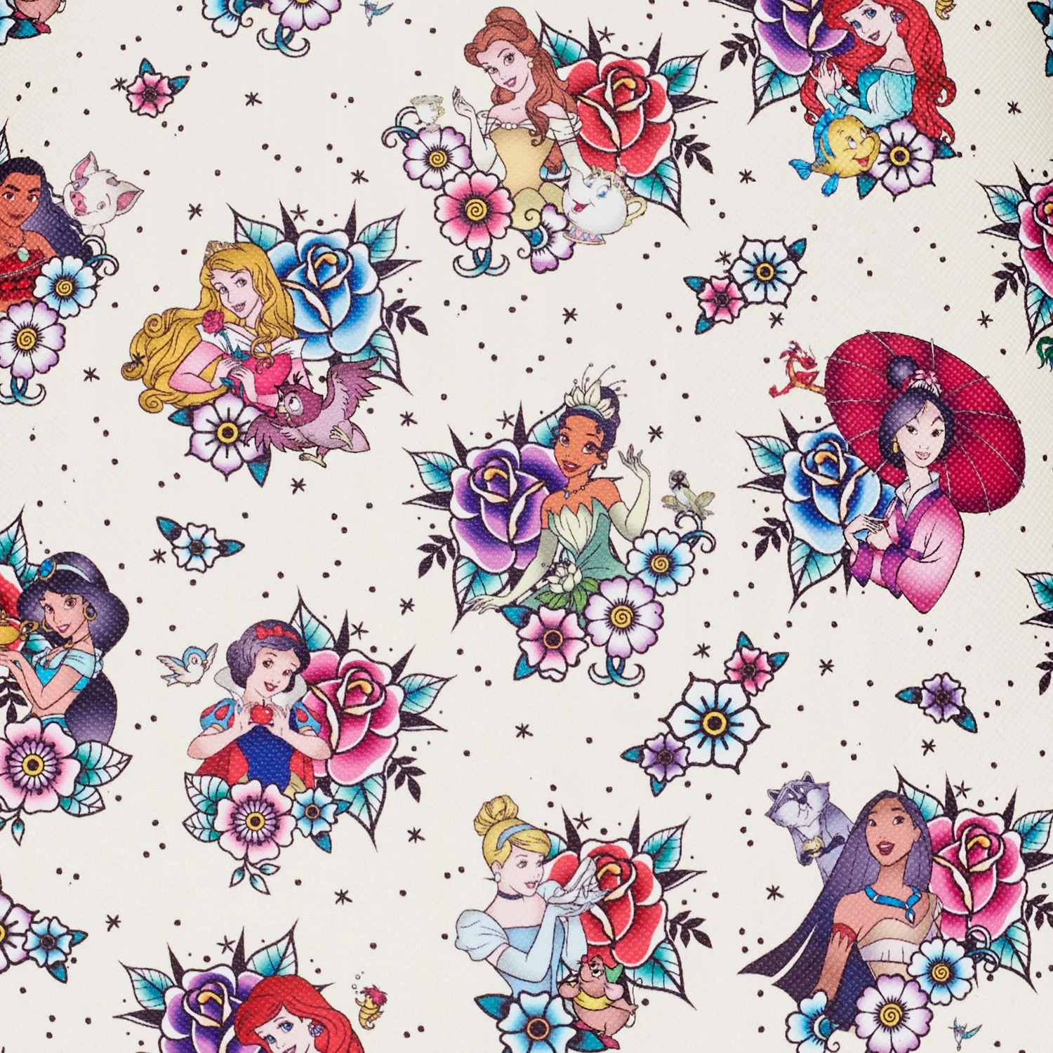 Loungefly x Disney Princess Tattoo All Over Print Mini Backpack - Image 5
