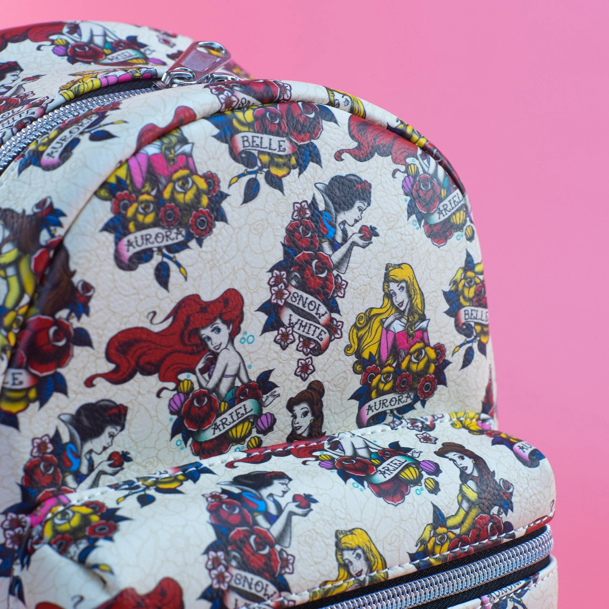 Loungefly x Disney Princesses Tattoo All Over Print Mini Backpack - Image 3