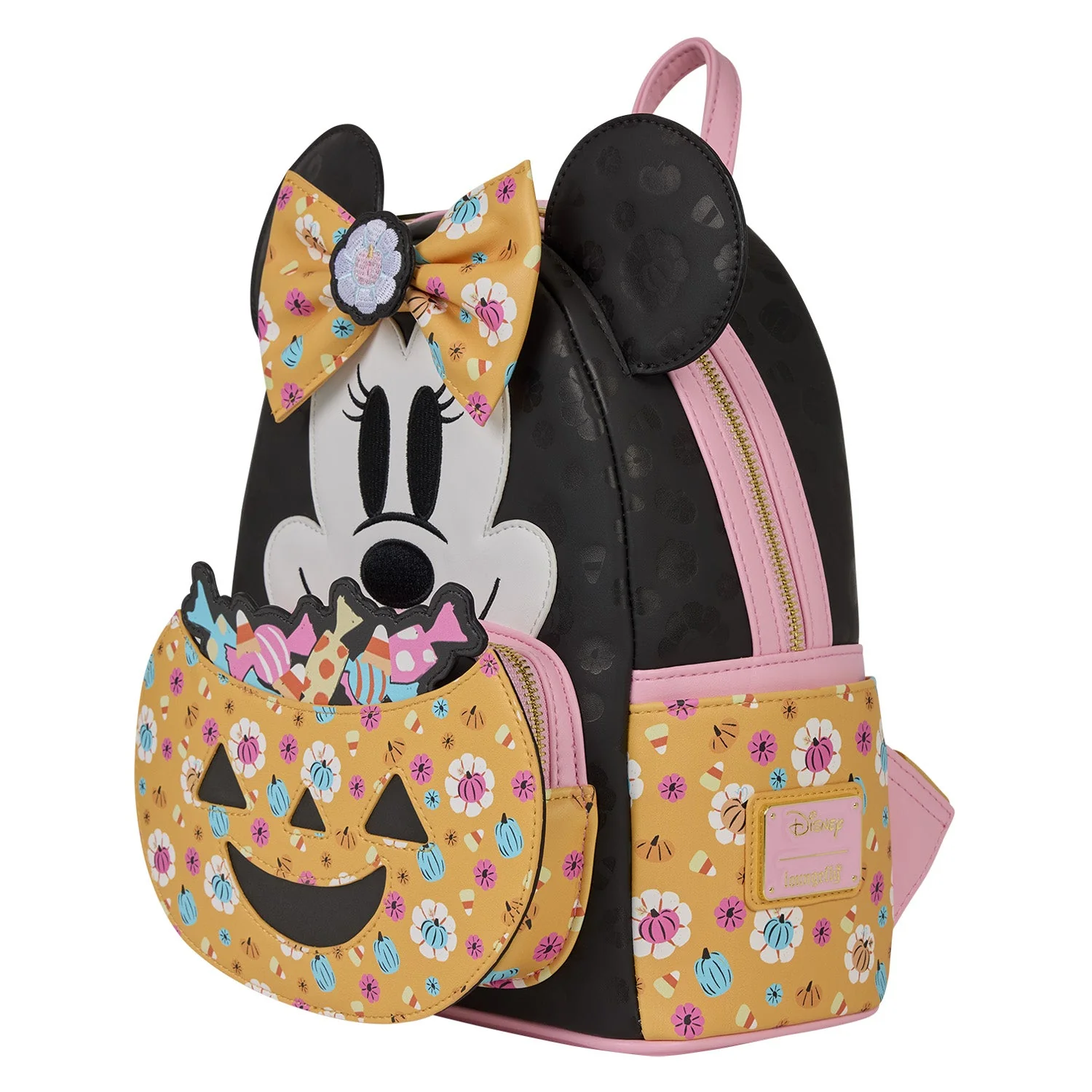Loungefly x Disney Minnie Mouse Pumpkin Sketches Mini Backpack - Image 2