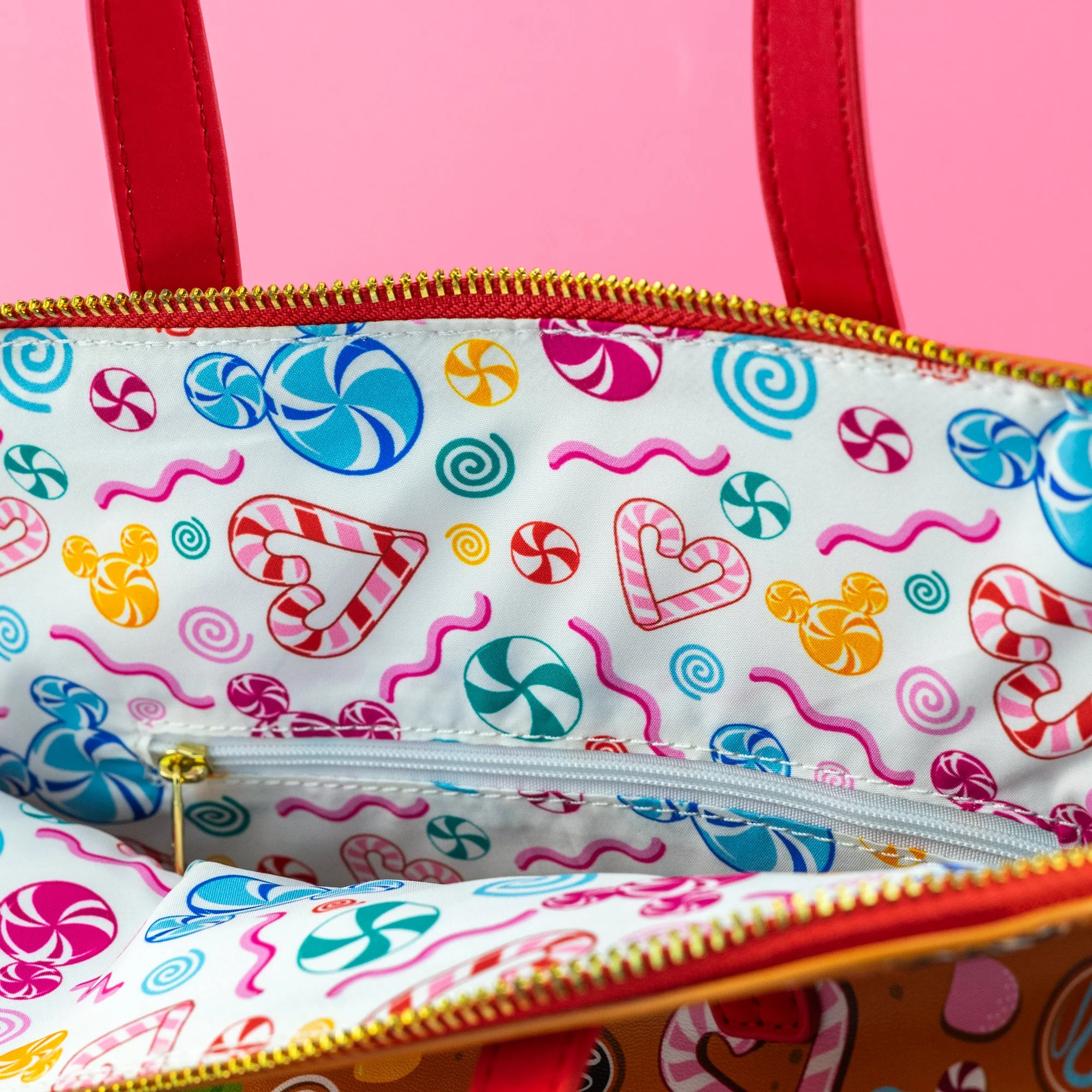 Loungefly x Disney Christmas Gingerbread All Over Print Crossbody Bag - Image 4