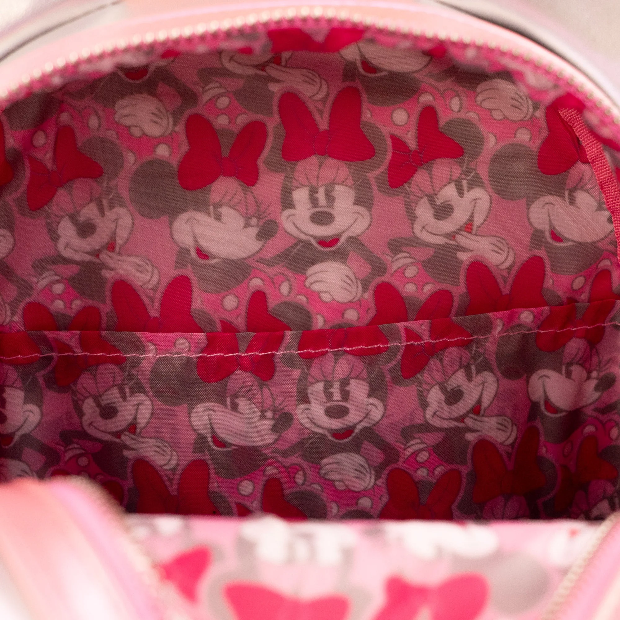Loungefly x Disney Silver & Pink Minnie Mouse Mini Backpack - Image 4