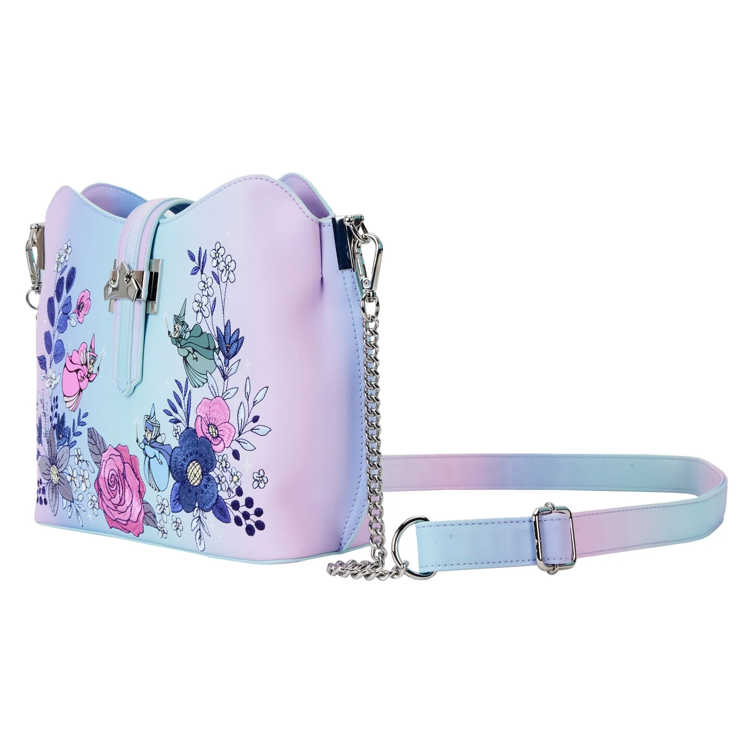 Loungefly x Disney Sleeping Beauty 65th Anniversary Floral Crown Crossbody Bag - Image 3