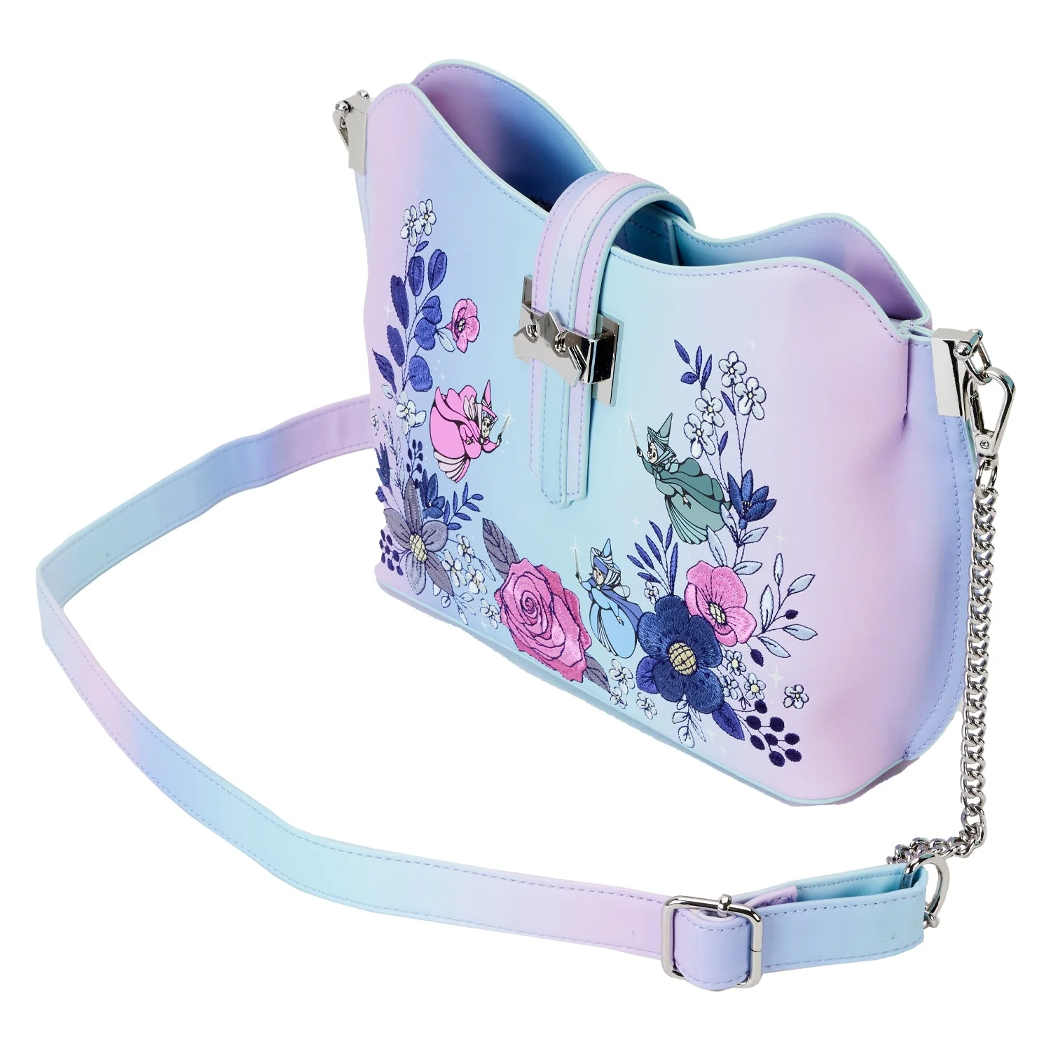 Loungefly x Disney Sleeping Beauty 65th Anniversary Floral Crown Crossbody Bag - Image 4