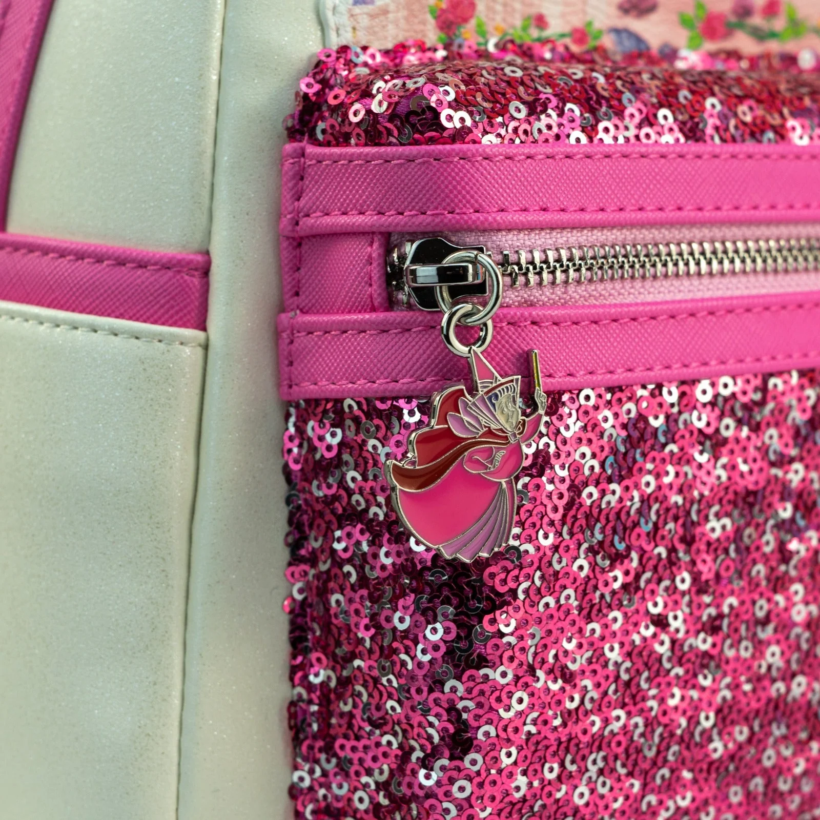 Loungefly x Disney Sleeping Beauty Aurora's Castle Sequin Mini Backpack - Image 2