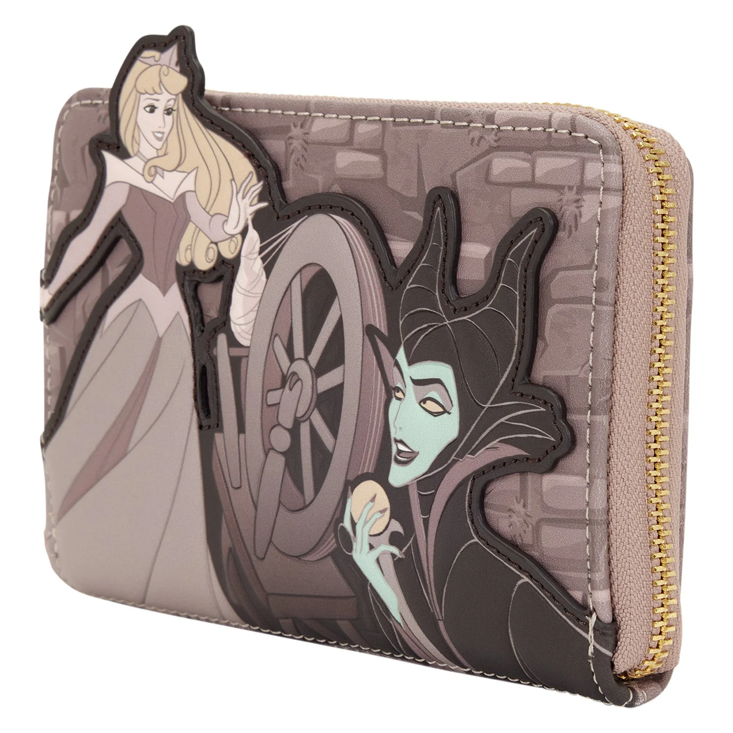 Loungefly x Disney Sleeping Beauty Spinning Wheel Zip Around Wallet - Image 2