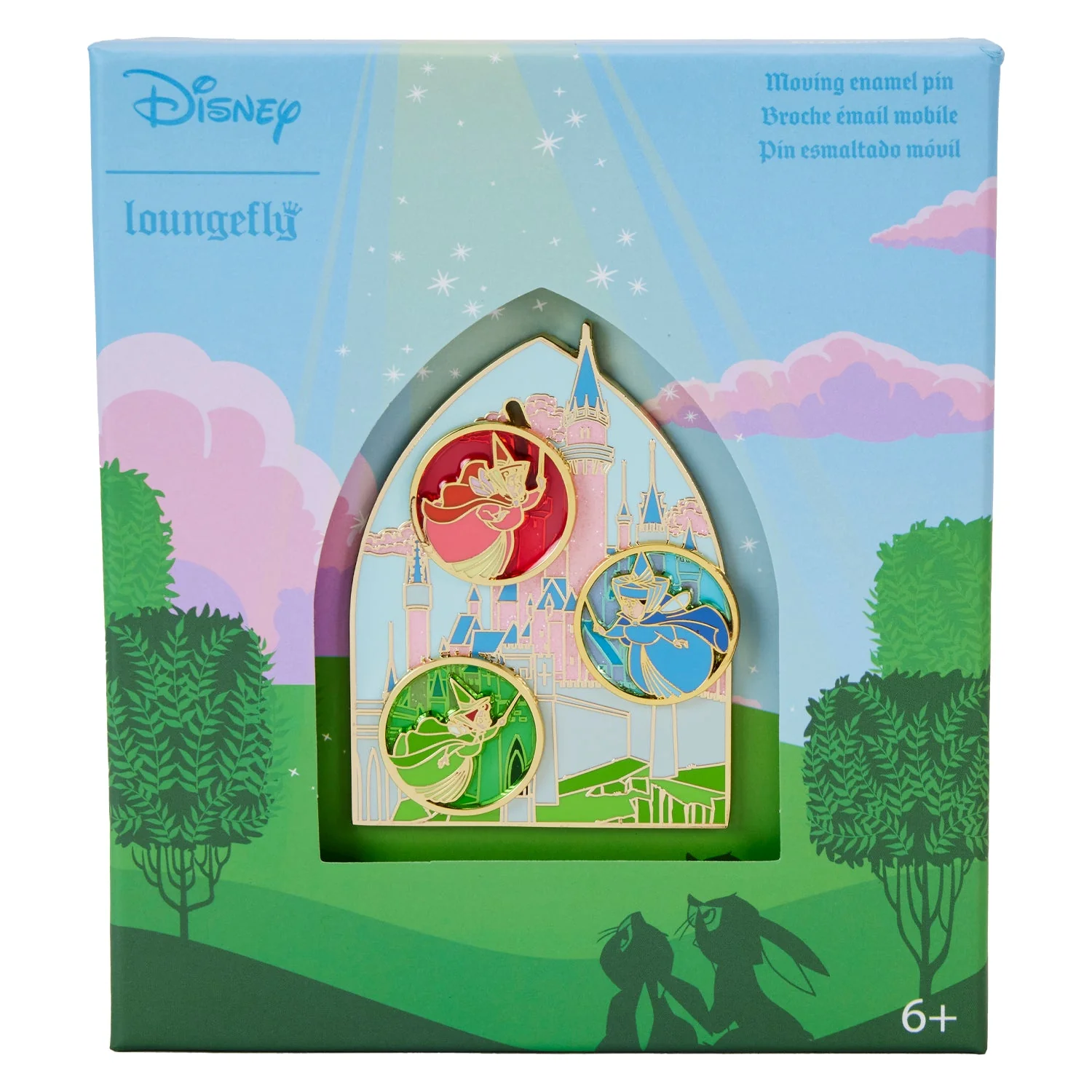 Loungefly x Disney Sleeping Beauty The Three Fairies 3 Inch Ltd Ed Pin - Image 4