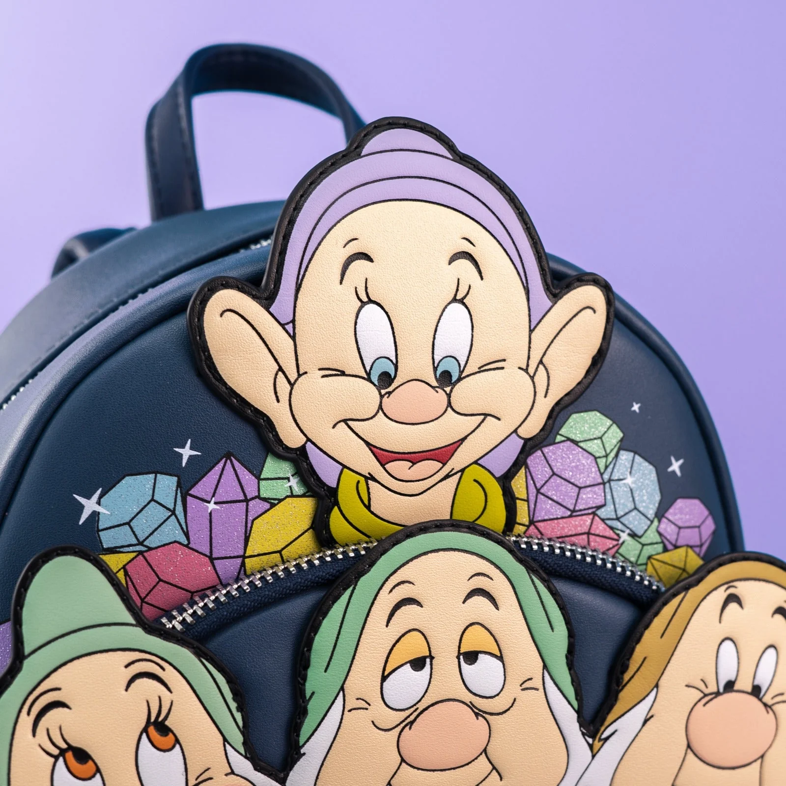 Loungefly x Disney Snow White and the Seven Dwarfs Triple Pocket Mini Backpack - Image 2