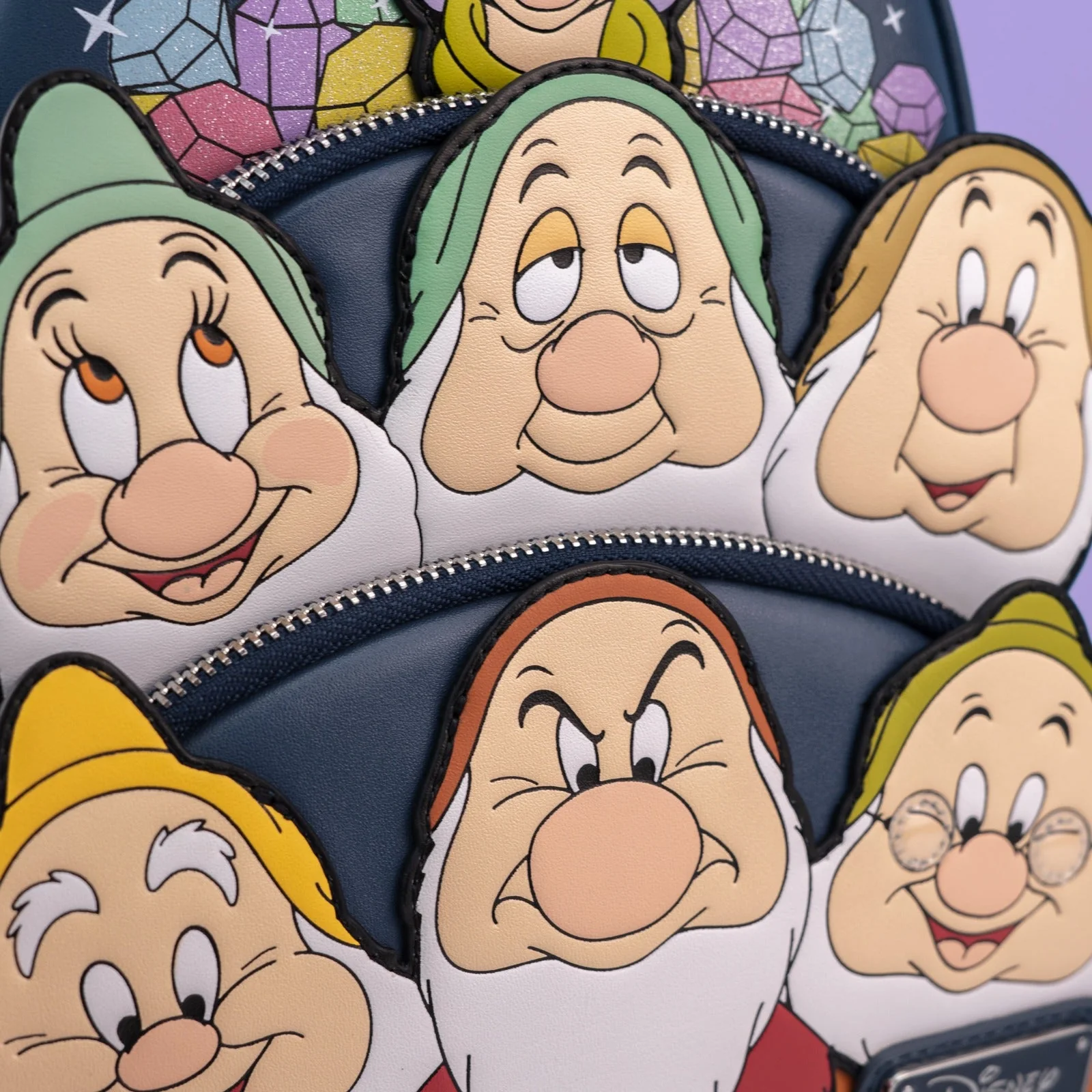 Loungefly x Disney Snow White and the Seven Dwarfs Triple Pocket Mini Backpack - Image 4