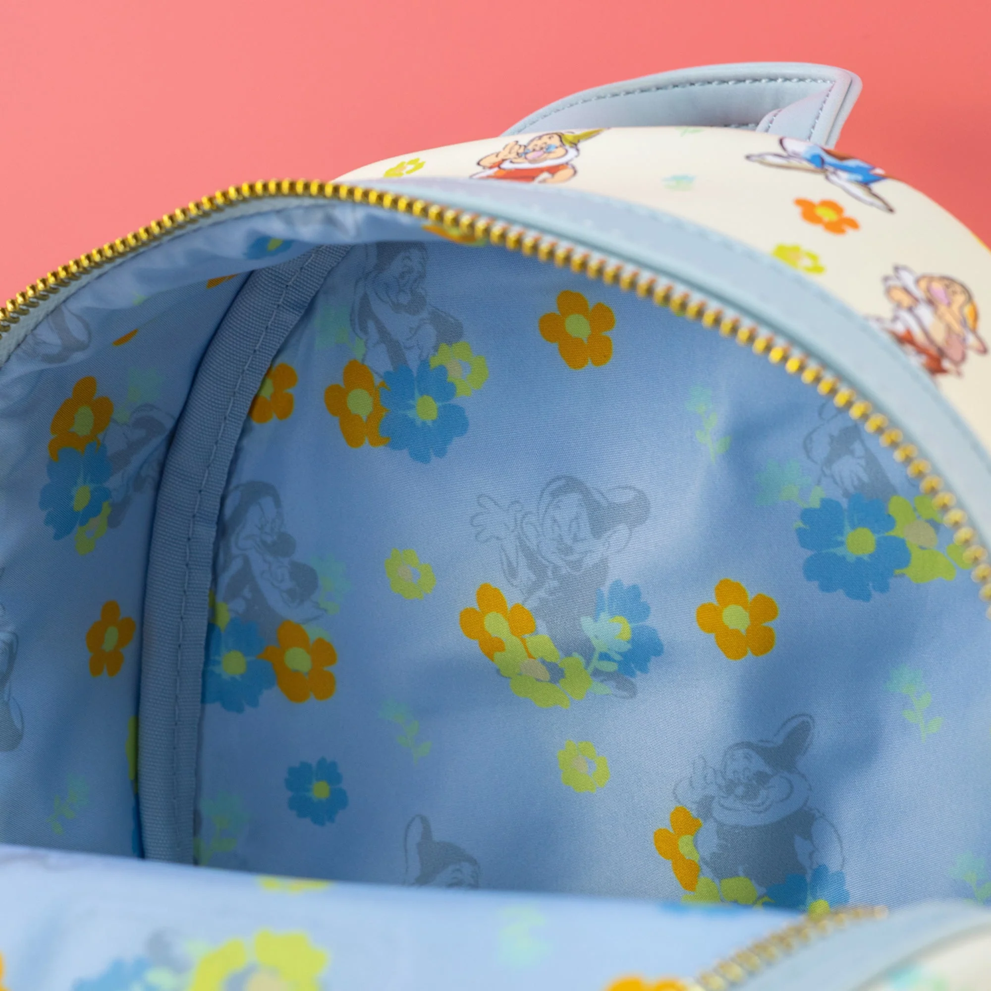 Loungefly x Disney Snow White and the Seven Dwarfs Blue AOP Mini Backpack - Image 5