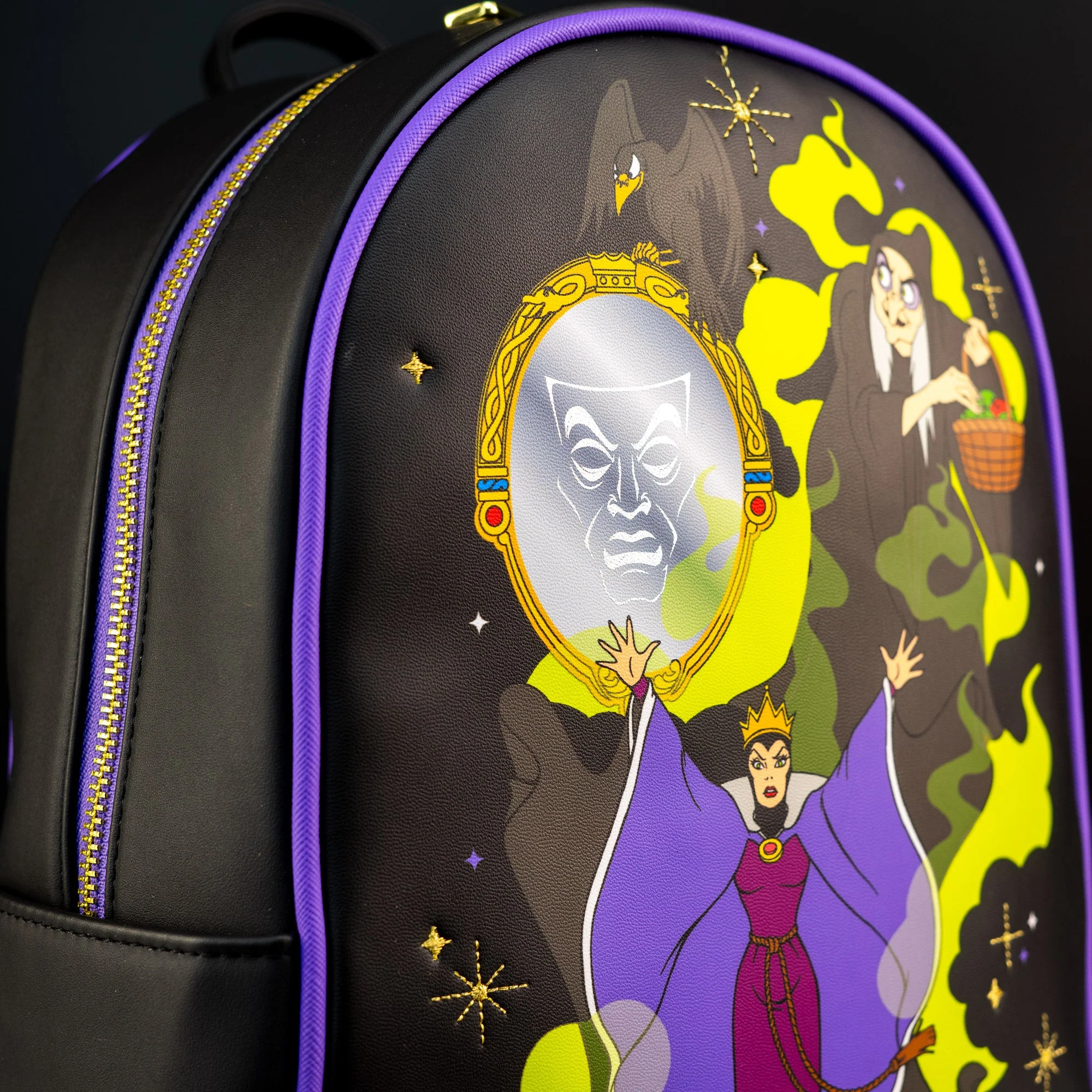 Loungefly x Disney Snow White Evil Queen, Old Hag and Mirror Mini Backpack - Image 2