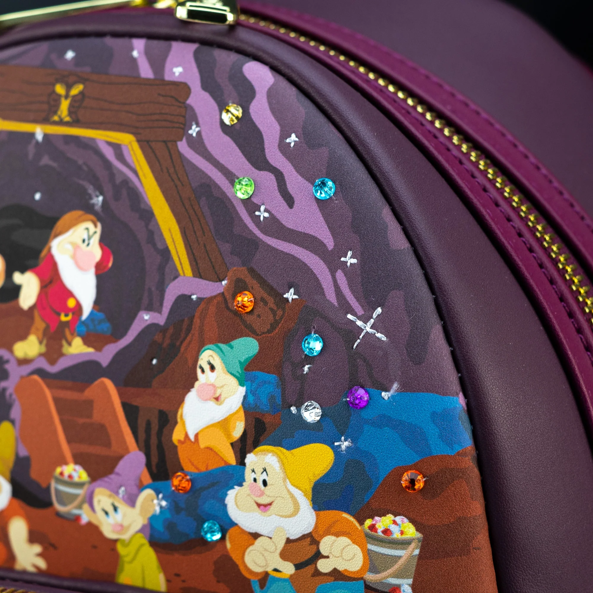 Loungefly x Disney Snow White Seven Dwarfs Mine Cart Mini Backpack - Image 3