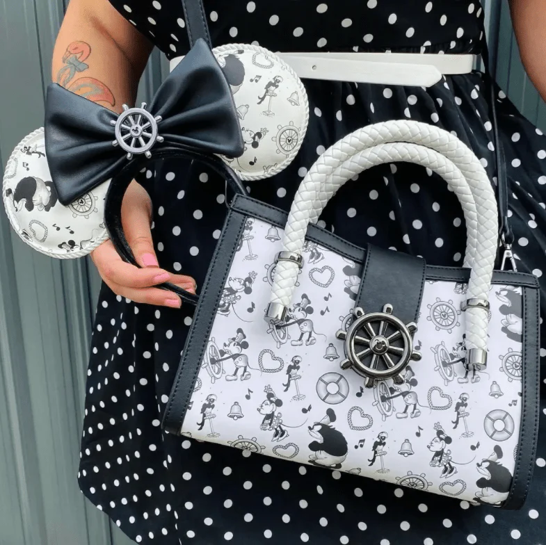 Loungefly x Disney Steamboat Willie Bow Headband - Image 4
