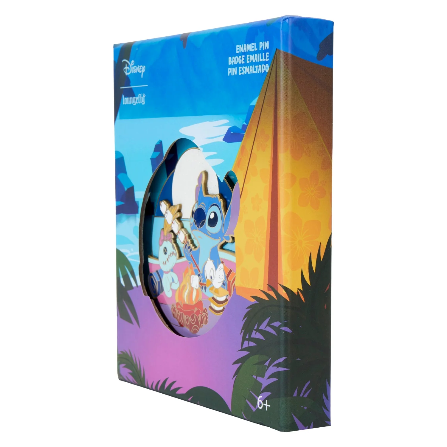 Loungefly x Disney Stitch Camping Cuties 3" Collector Box Pin - Image 2