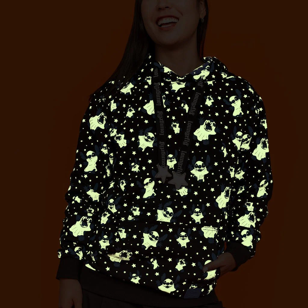 Loungefly x Disney Stitch Ghost Hooded Sweatshirt - Image 2