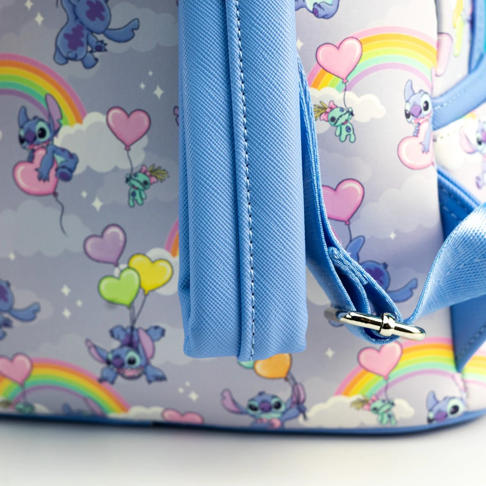 Loungefly x Disney Stitch Rainbows and Heart Balloons All Over Print Mini Backpack - Image 4
