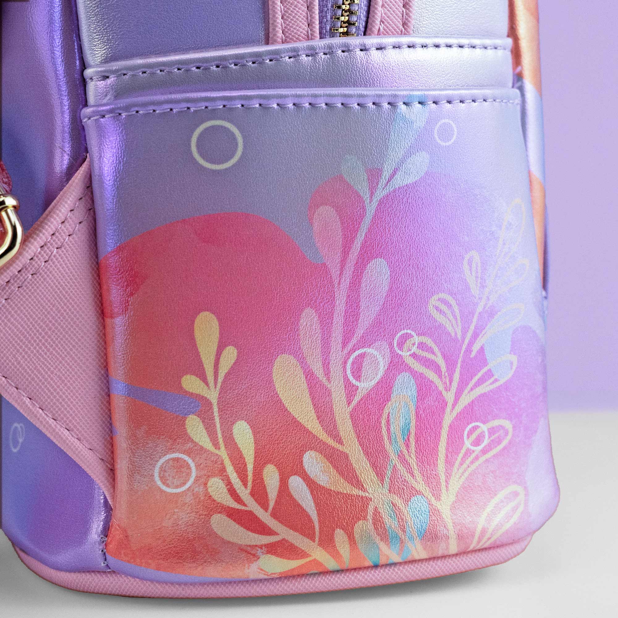Loungefly x Disney The Little Mermaid Ariel Soft Floral Mini Backpack - Image 4