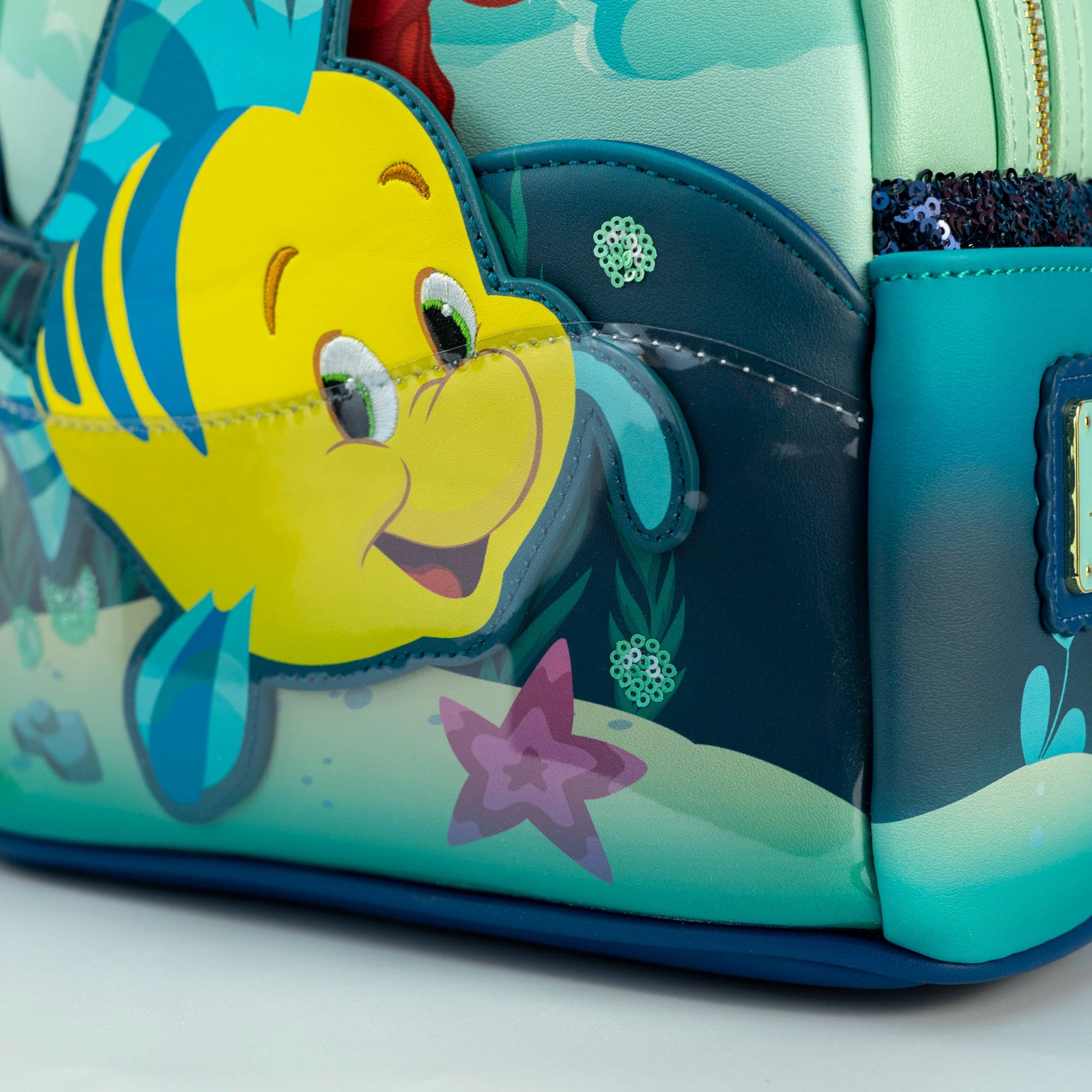 Loungefly x Disney The Little Mermaid Flounder and Sebastian Mini Backpack - Image 3