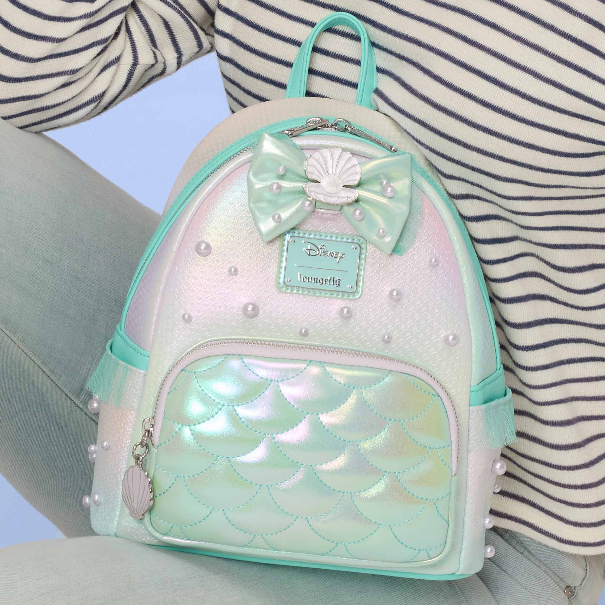 Loungefly x Disney The Little Mermaid Iridescent Pearl Mini Backpack - Image 2