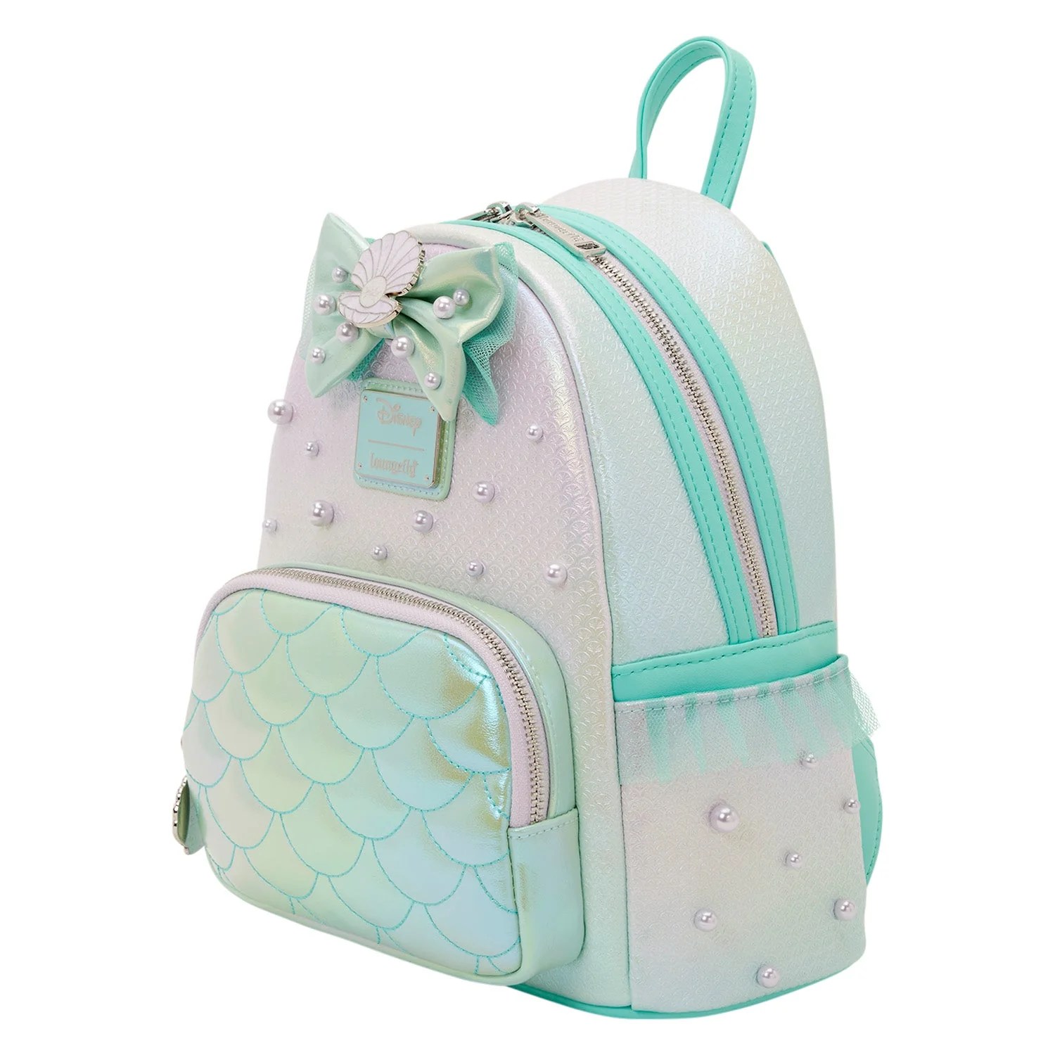 Loungefly x Disney The Little Mermaid Iridescent Pearl Mini Backpack - Image 3