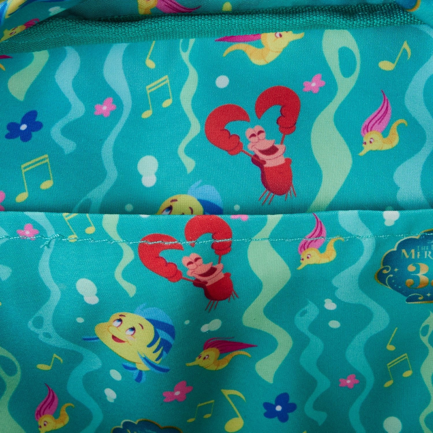 Loungefly x Disney The Little Mermaid Life is The Bubbles AOP Nylon Backpack - Image 6