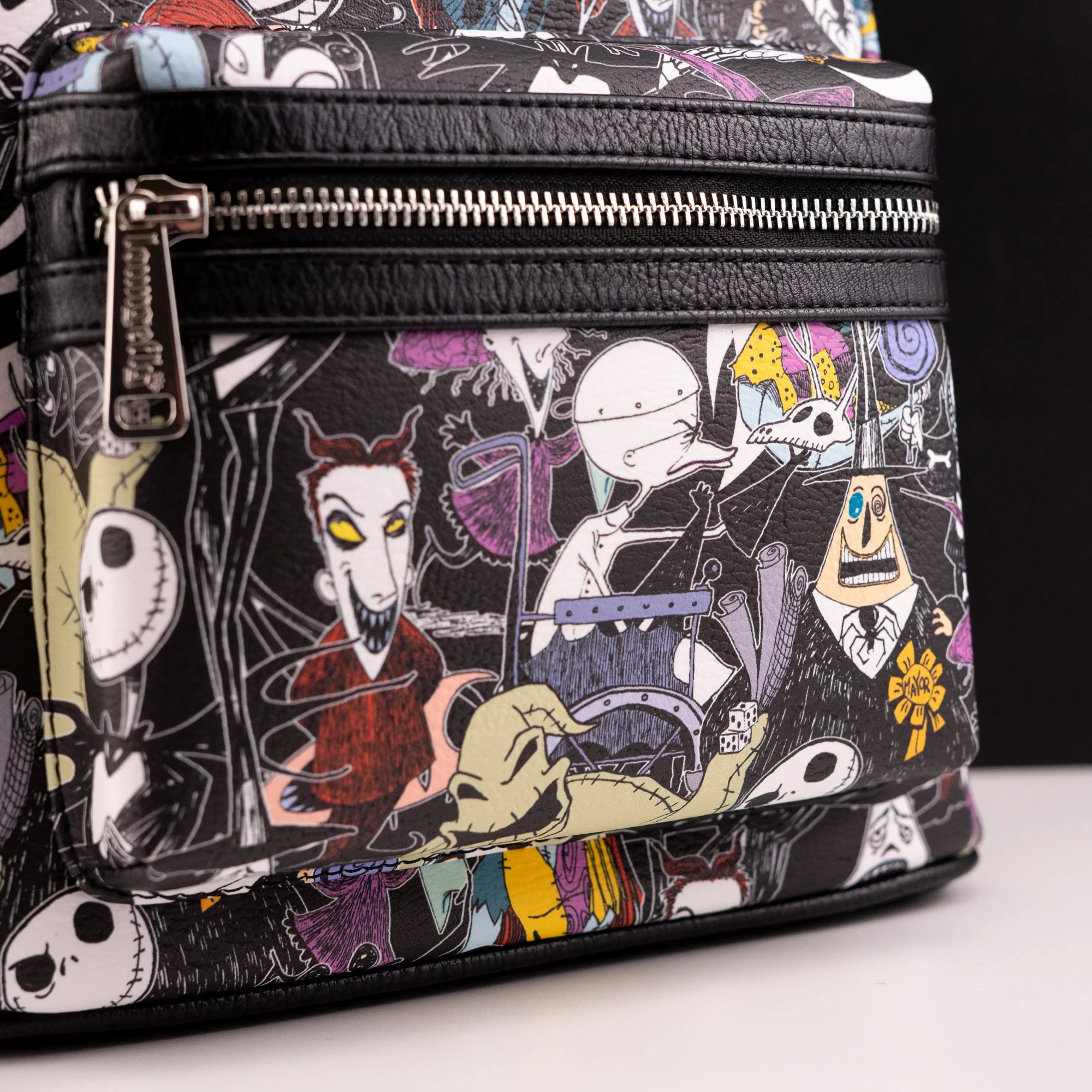 Loungefly x Disney The Nightmare Before Christmas Character All Over Print Mini Backpack - Image 3