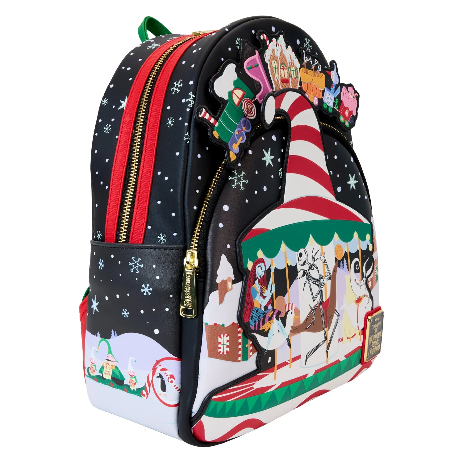 Loungefly x Disney The Nightmare Before Christmas Journey To Christmas Town Mini Backpack - Image 6