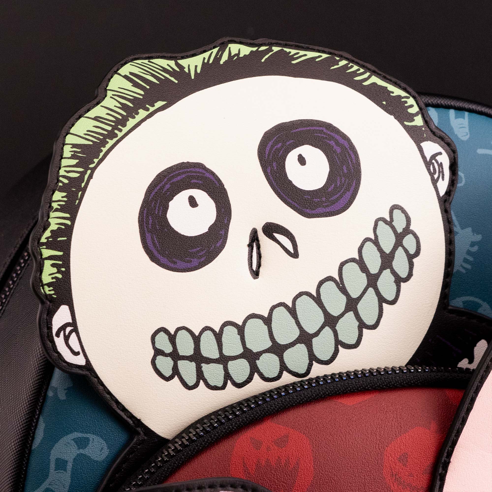 Loungefly x Disney The Nightmare Before Christmas Lock Shock Barrel Triple Pocket Mini Backpack - Image 3