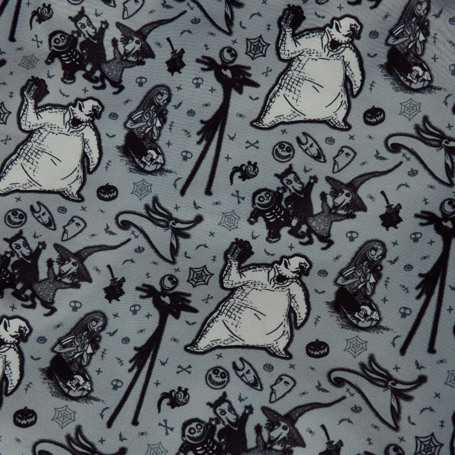 Loungefly x Disney The Nightmare Before Christmas Monochrome Nylon Full-Size Backpack - Image 4