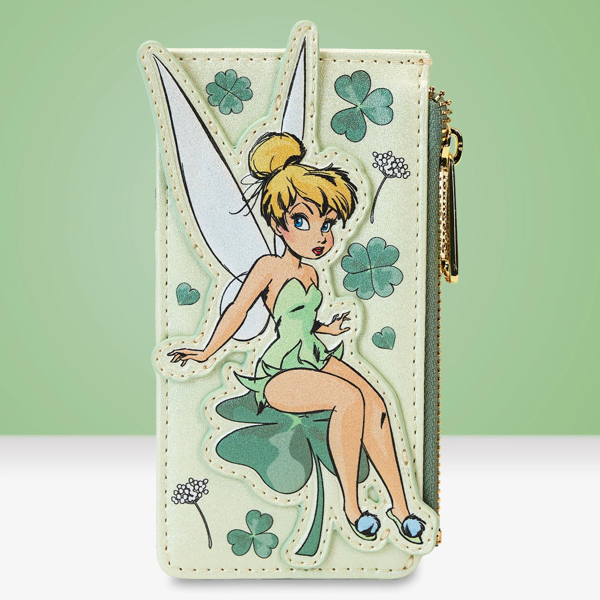 Loungefly x Disney Tinker Bell Four-Leaf Clover Card Holder