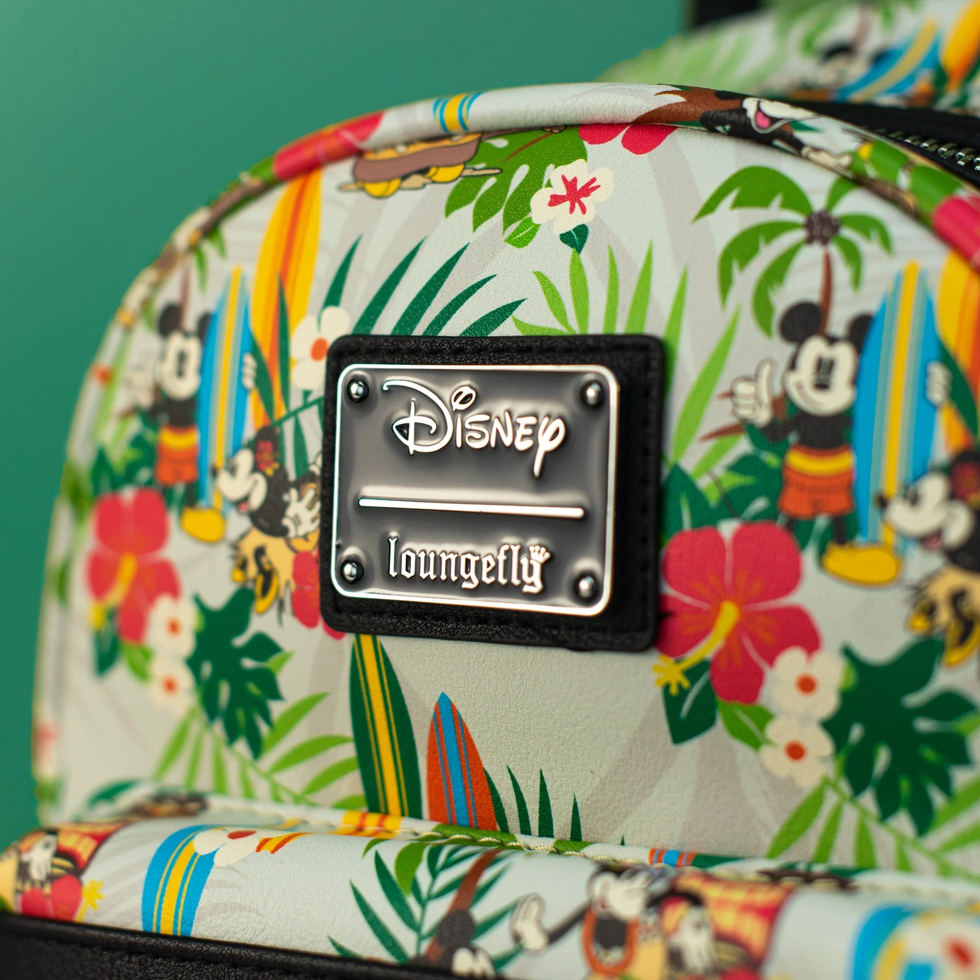 Loungefly x Disney Hula Mickey and Minnie Print Mini Backpack - Image 2