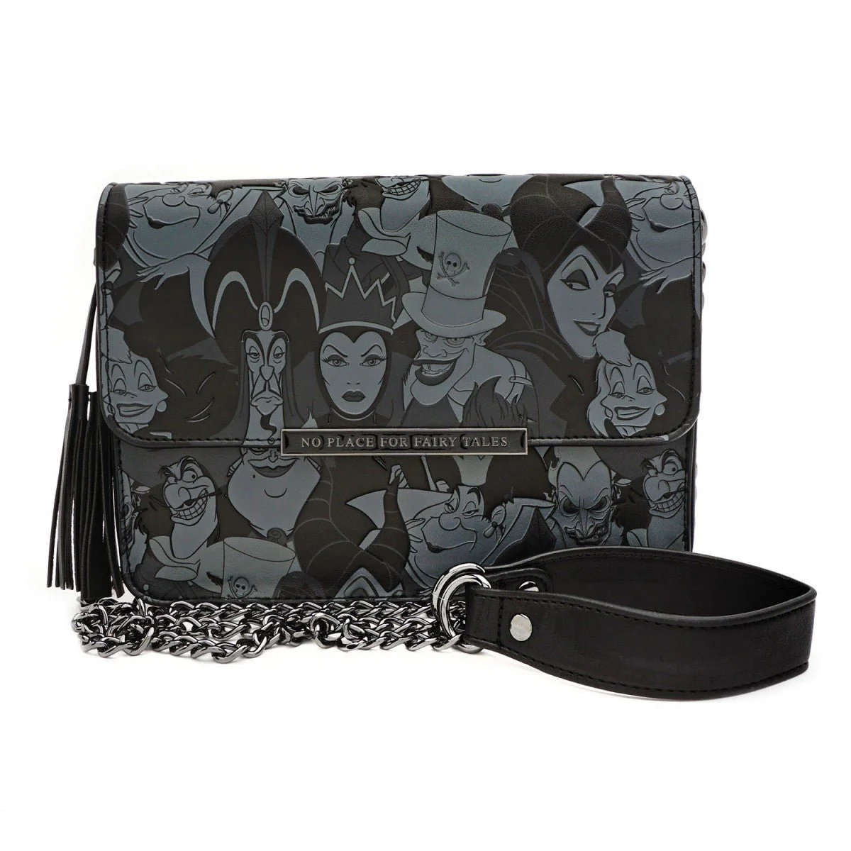 Loungefly X Disney Villains All Over Print Tassel Cross Body Bag - Image 3