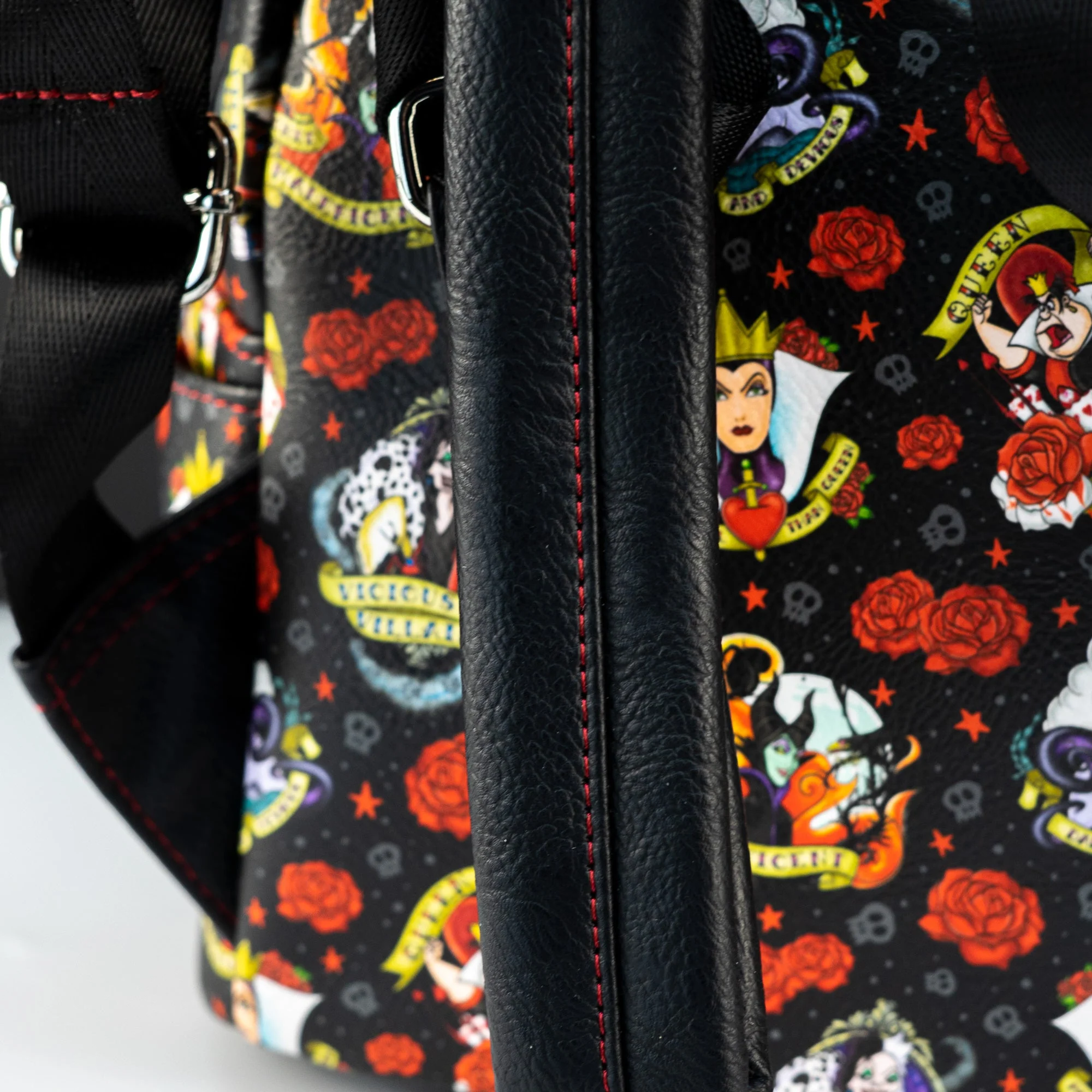 Loungefly x Disney Villains Black Tattoo All Over Print Mini Backpack - Image 4