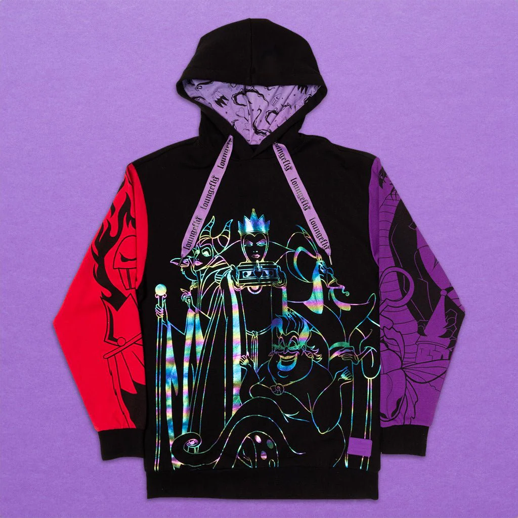 Loungefly x Disney Villains Color Block Hooded Sweatshirt