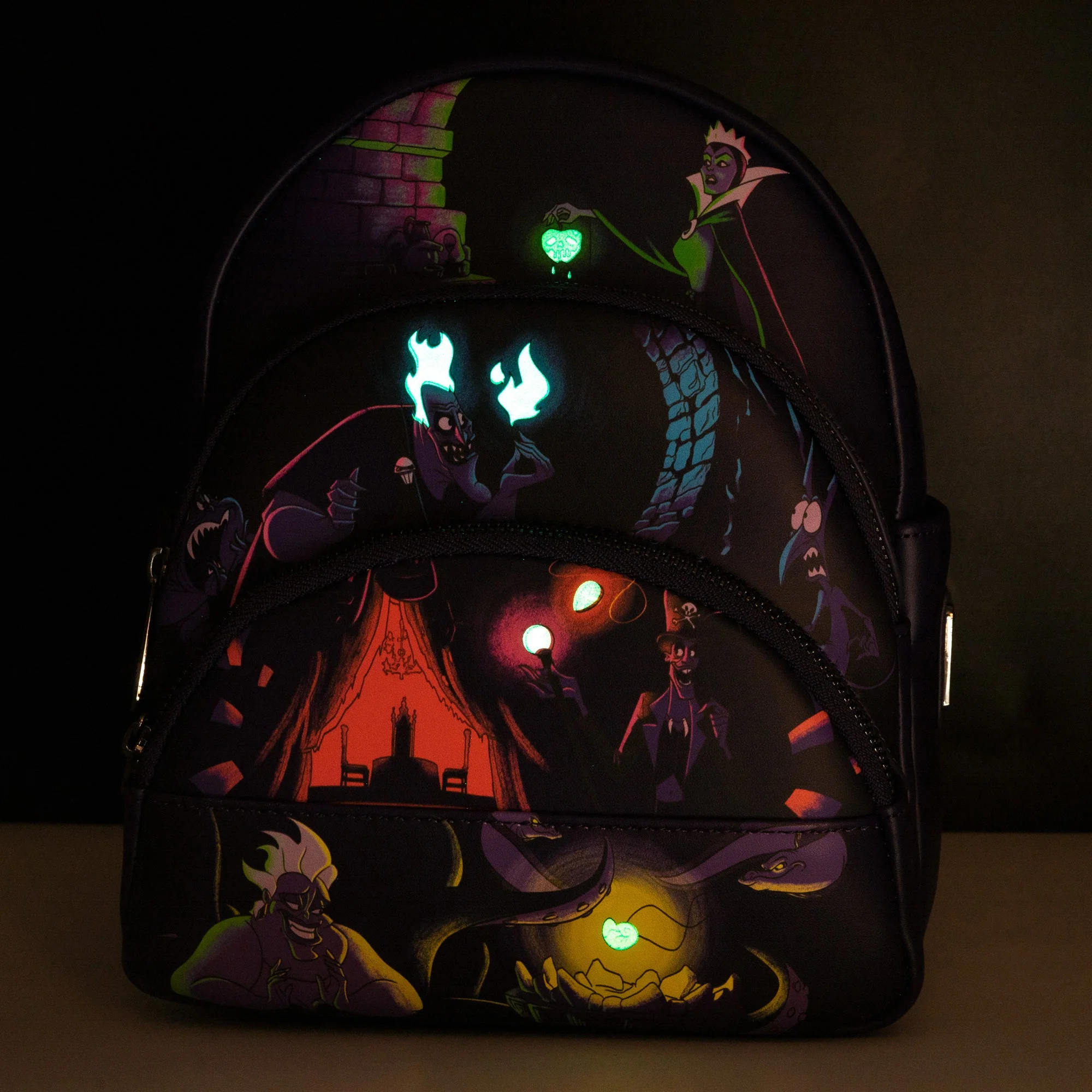 Loungefly x Disney Villains in the Dark Triple Pocket Mini Backpack - Image 3